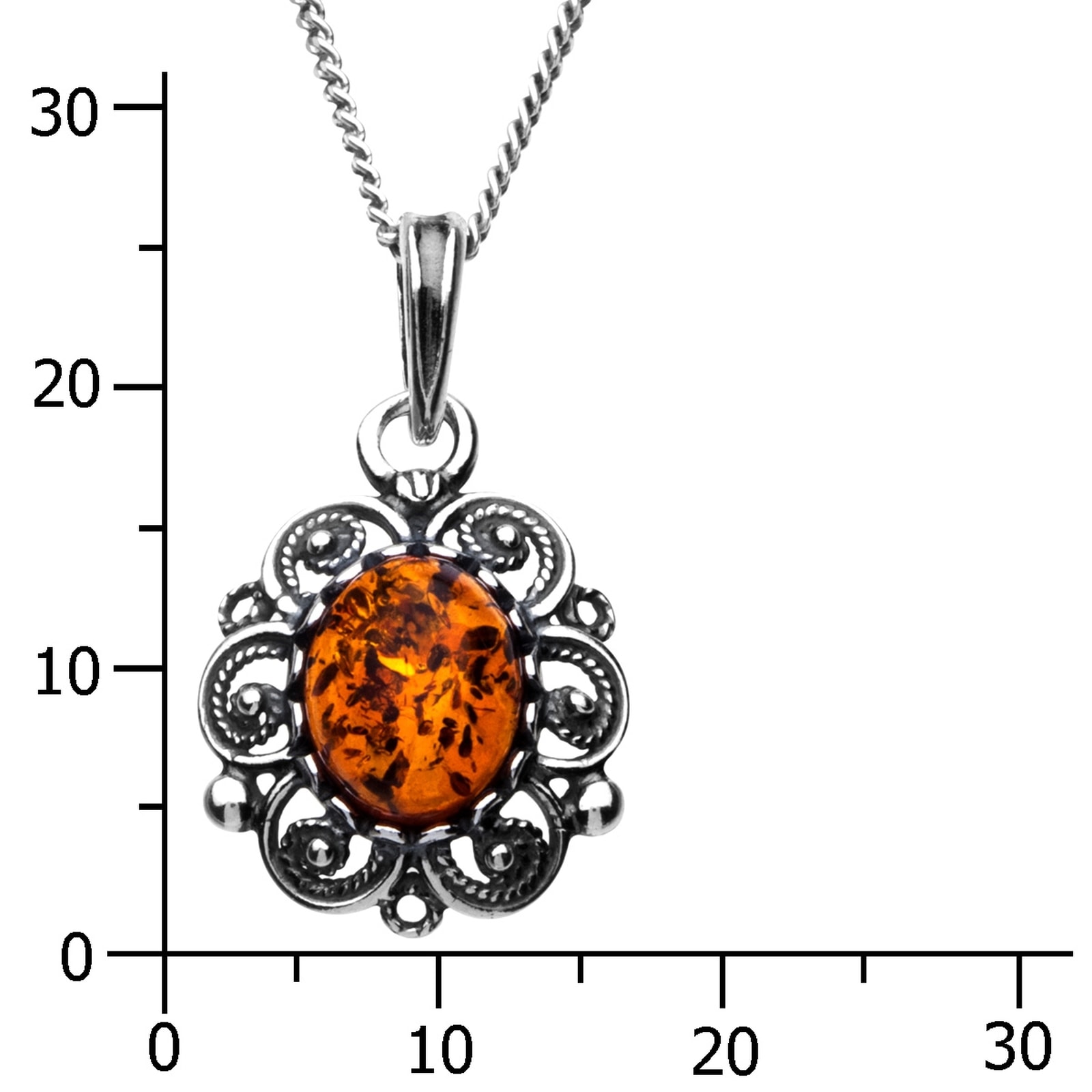 OSTSEE-SCHMUCK Kette mit Anhänger »- Traudel - Silber 925/000 - Bernstein«