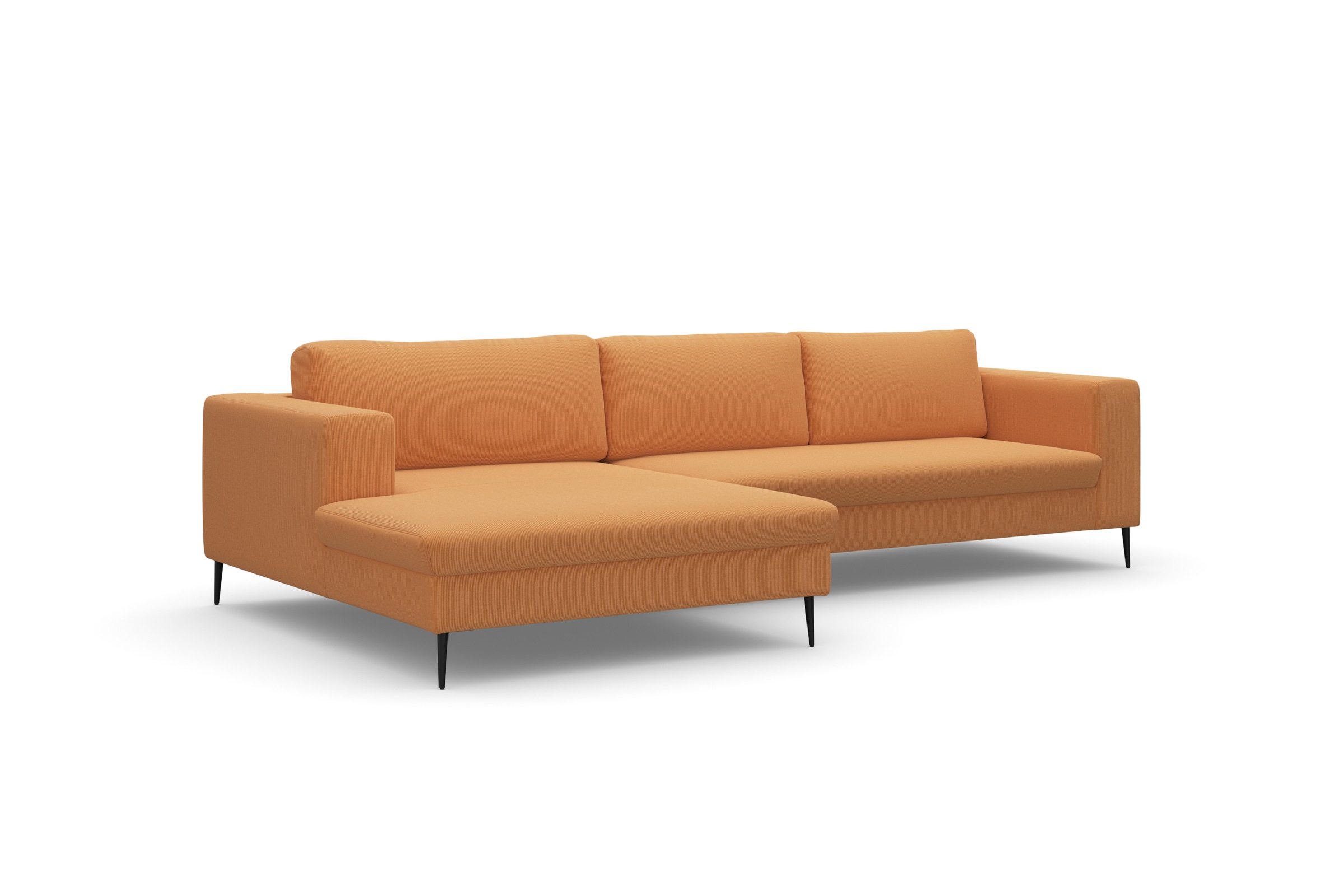 DOMO collection Ecksofa »Modica, zeitlos und elegant, L-Form«, moderne Optik mit extrabreiter Recamiere, auch in Cord