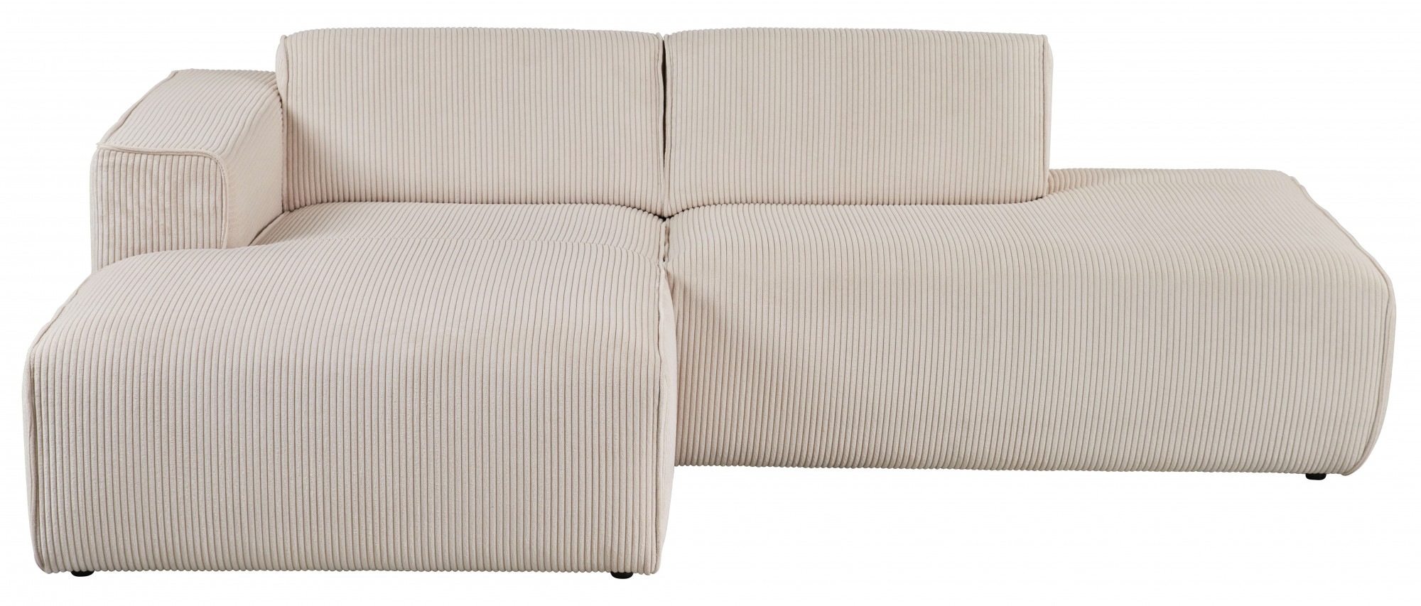 andas Ecksofa »Noord«, mit Kedernaht, Breite 227 cm, Cord, Struktur