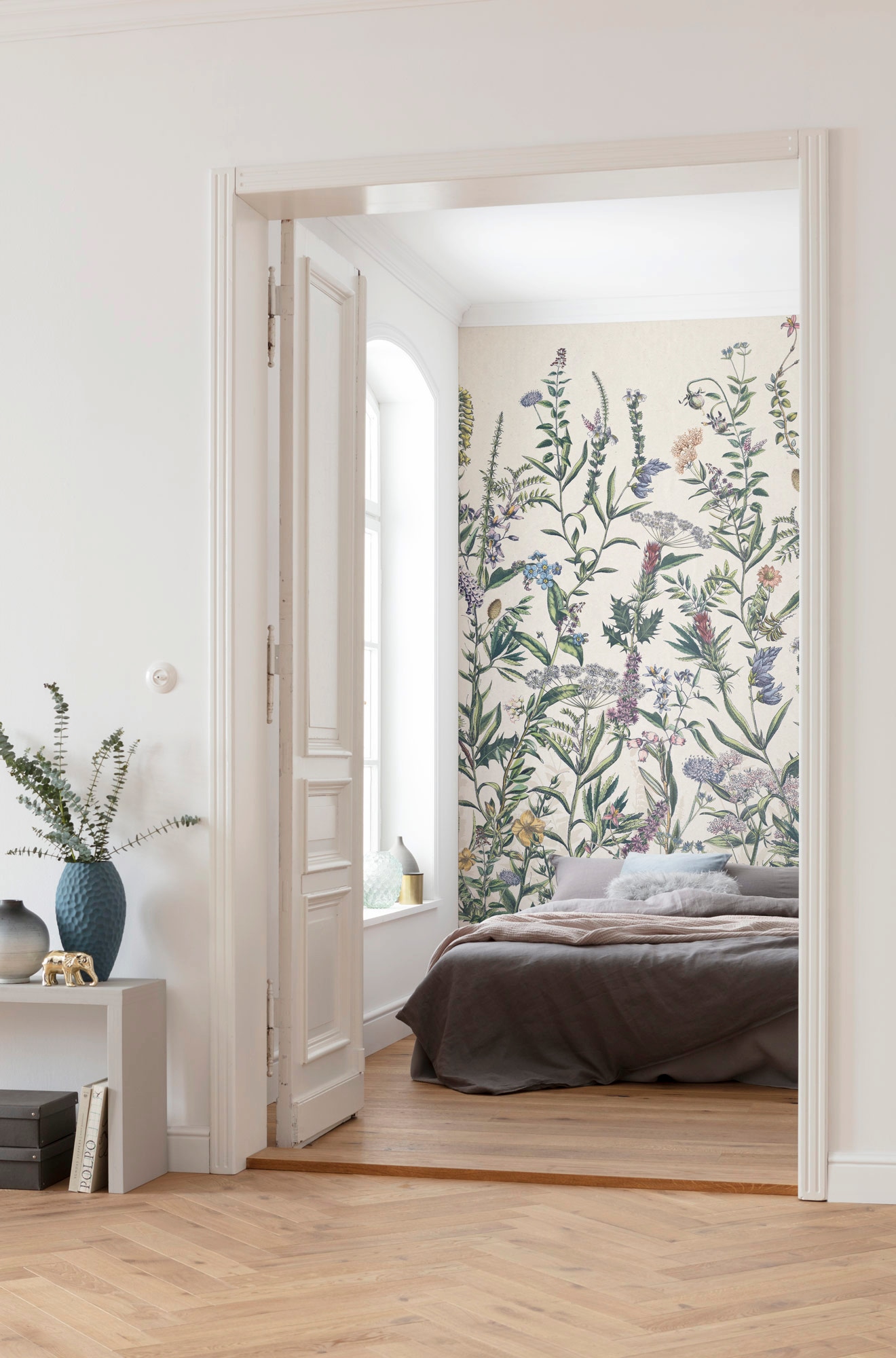 Komar Vliestapete »Digitaldruck Vlies - Flowering Herbs - Größe 200 x 250 cm«, bedruckt, Wohnzimmer, Schlafzimmer