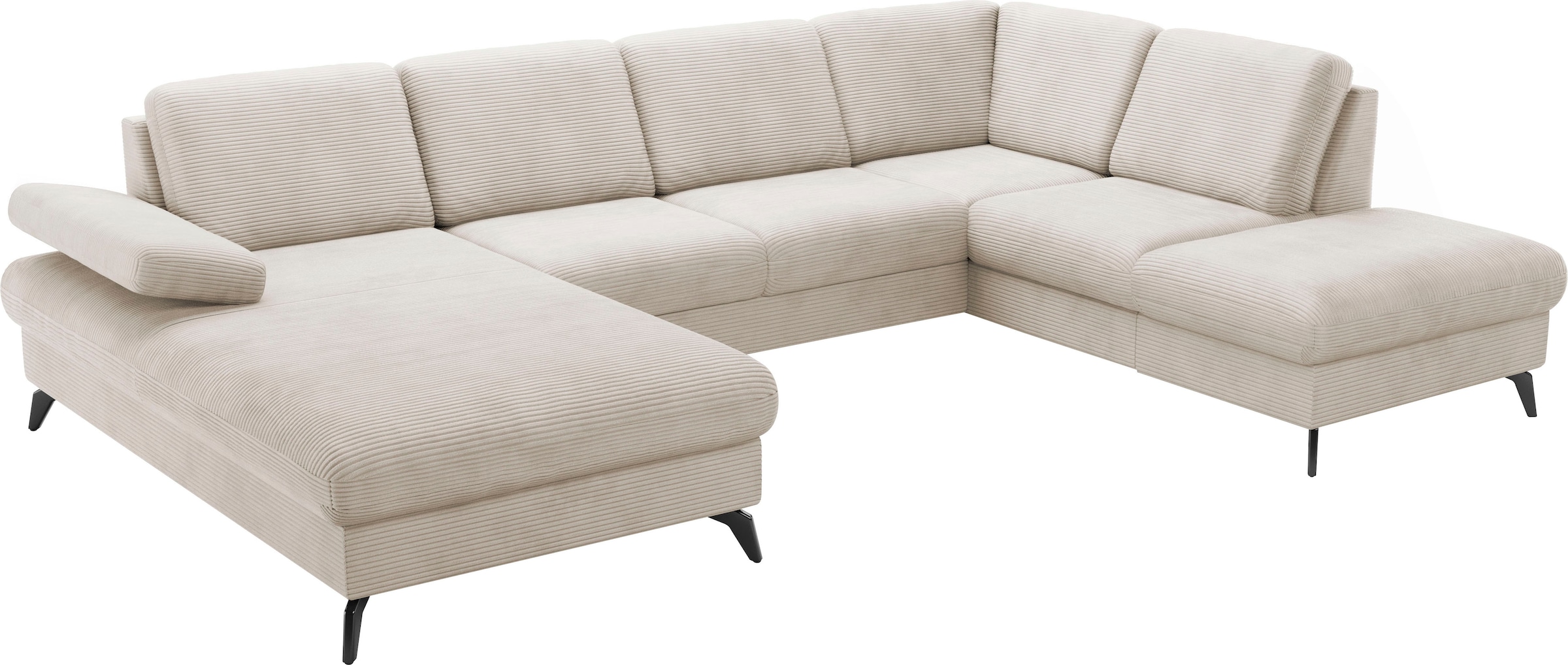 sit&more Wohnlandschaft »Morris Jubi U-Form«, inkl. Armteilfunktion und 1 Zierkissen, wahlweise mit Bettfunktion
