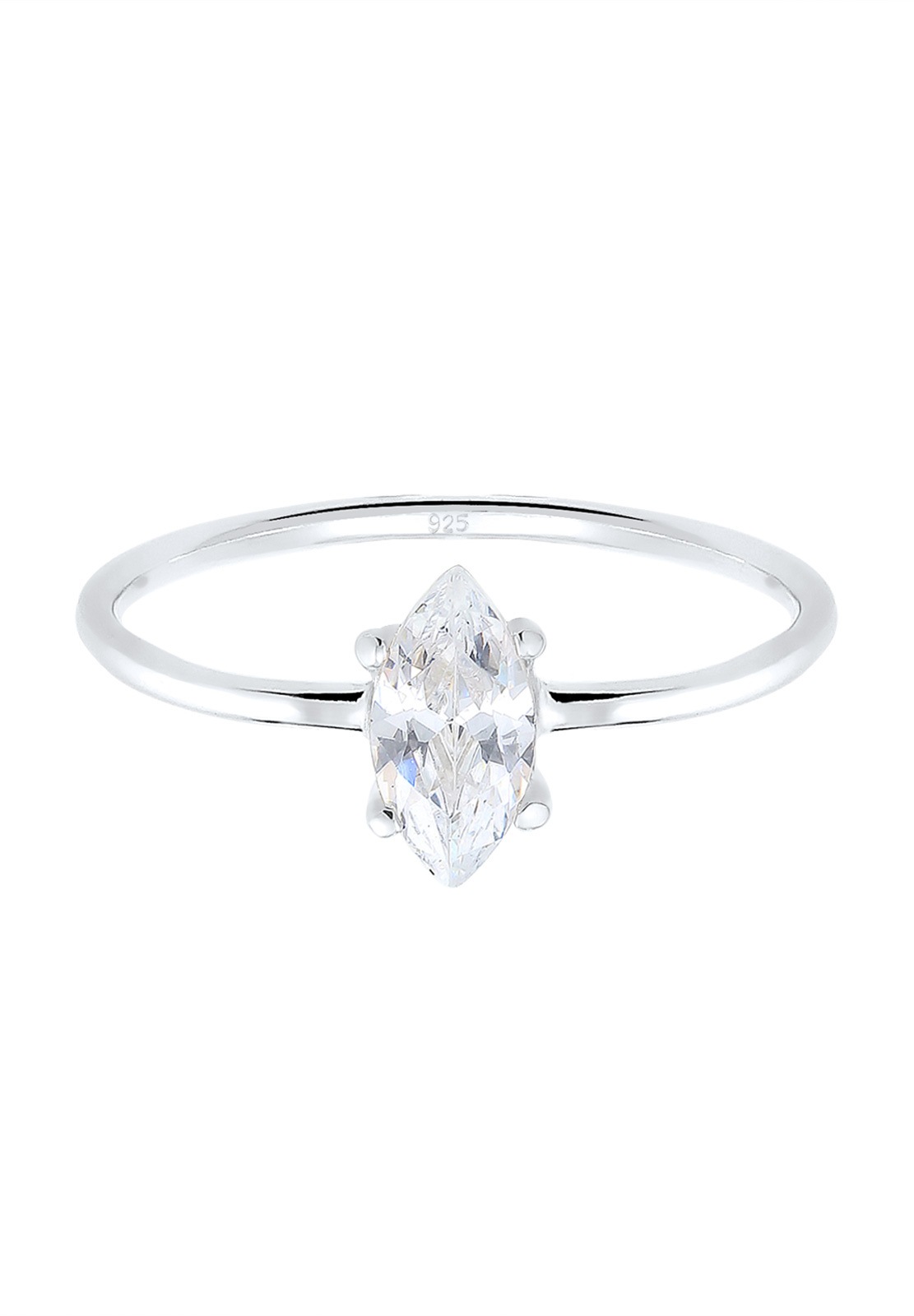 Elli Verlobungsring »Ring Verlobung Marquise Zirkonia Stein 925 Silber«