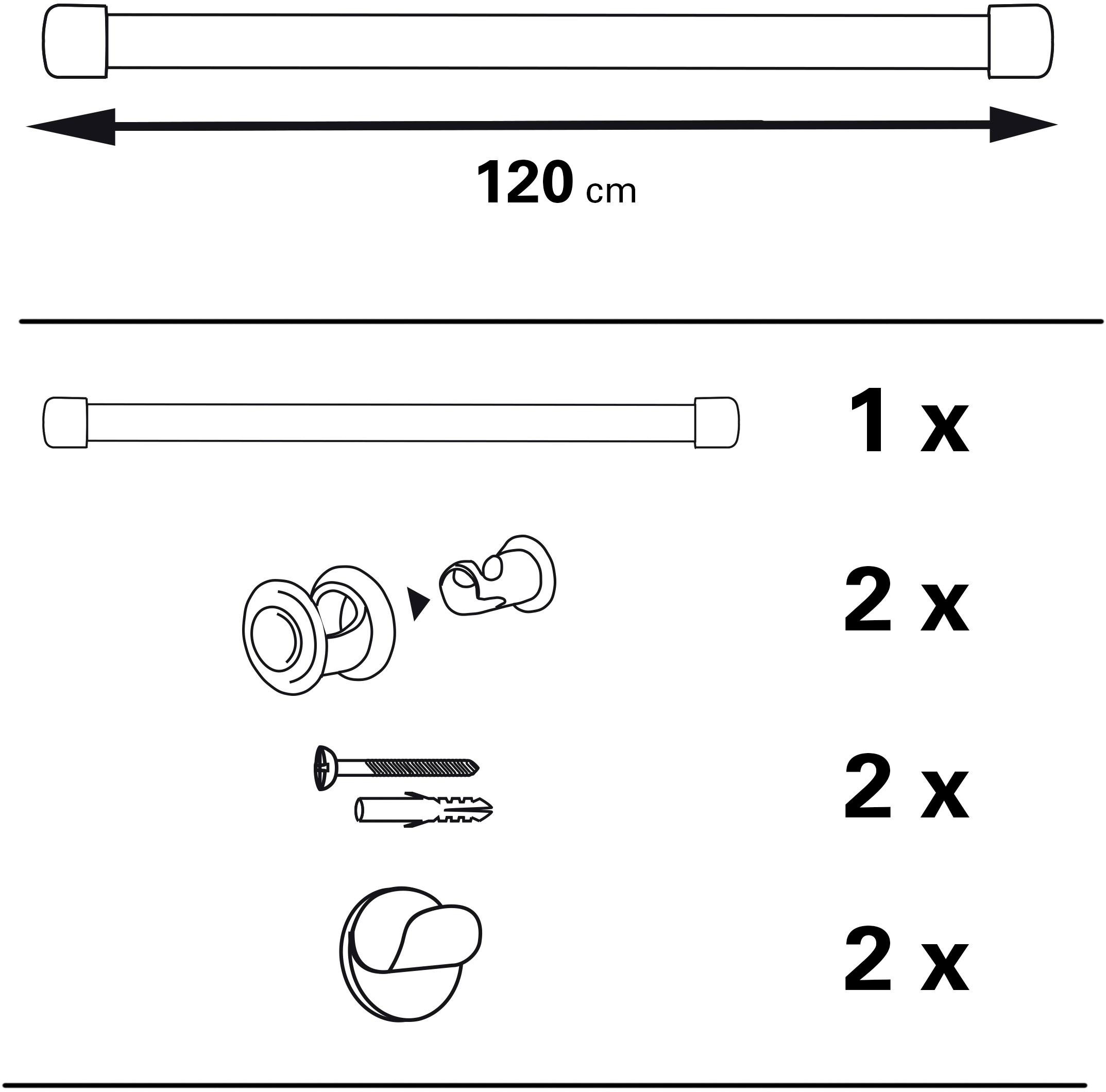 bei Gardinenstange Vitragestange »Vitragestange Ø läufig-läufig, kürzbar, GARDINIA 1 OTTO Serie 12 Nevada online mm Metall«,