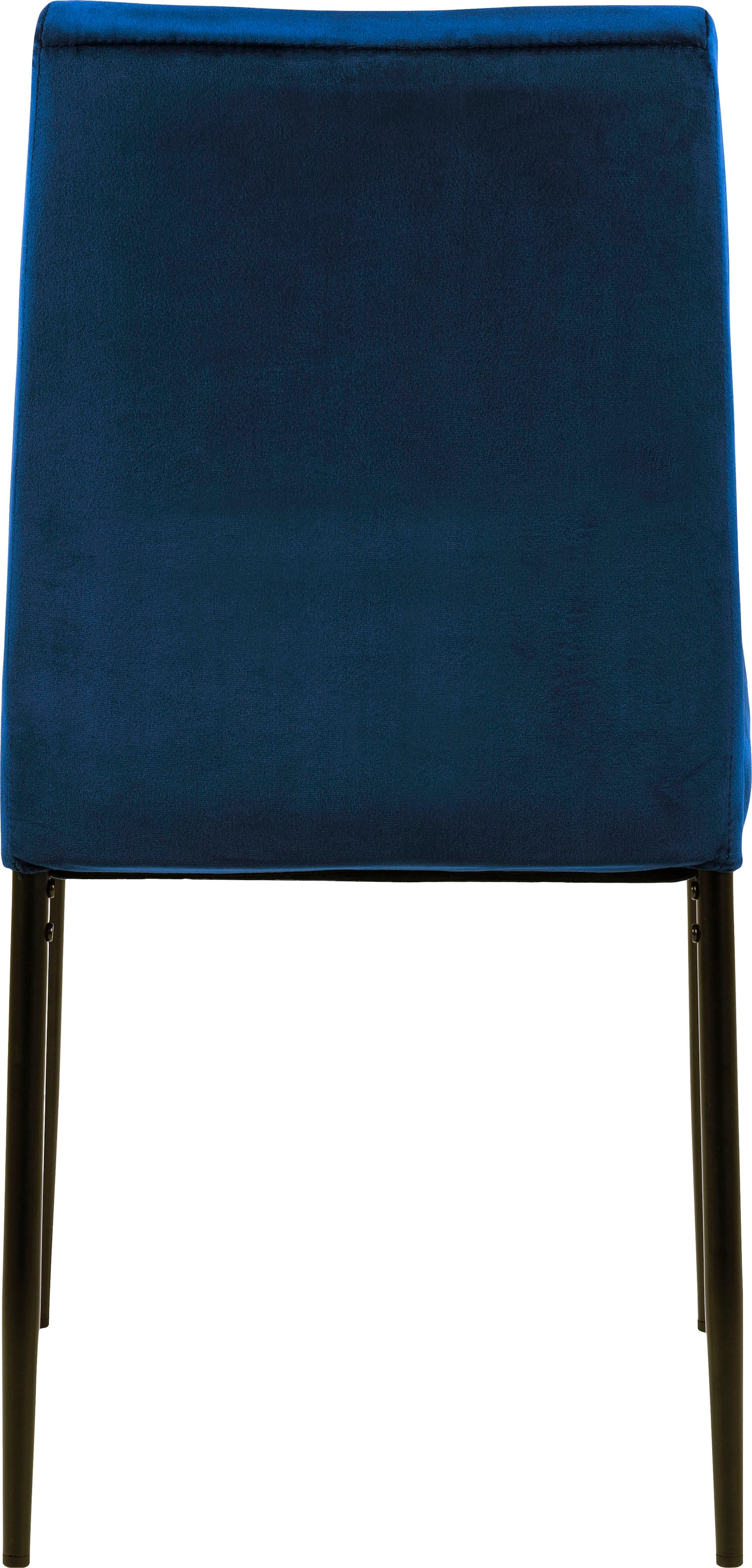 ACTONA GROUP Esszimmerstuhl »Doris«, 2 St., Polyester-Velvet, mit lebendigem Stoff, schlanke, schwarze Metallbeine