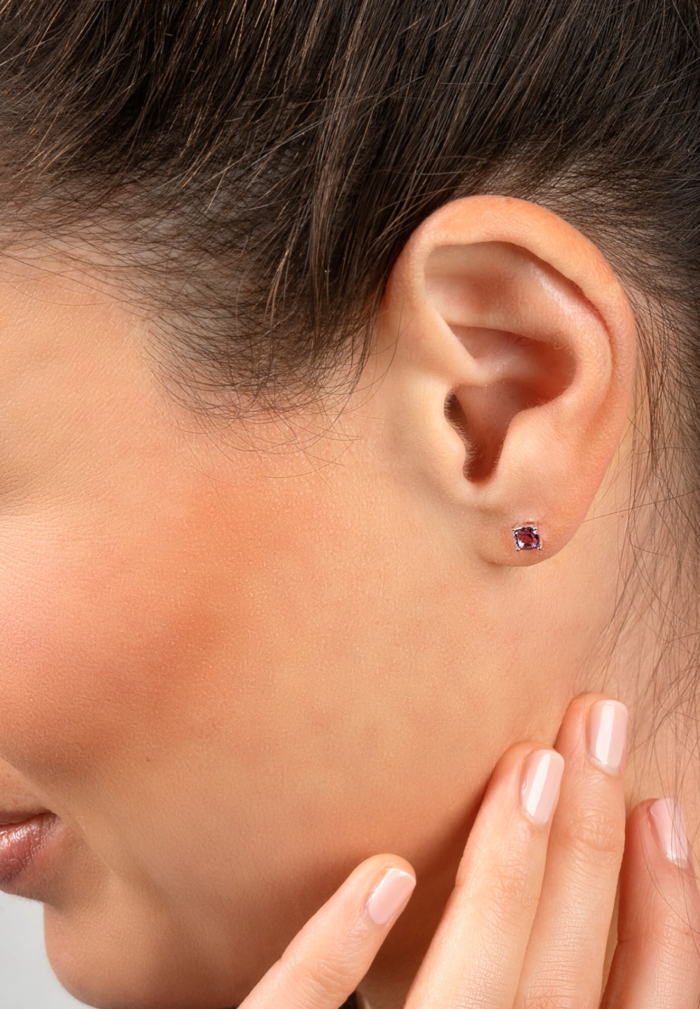 ONE ELEMENT Paar Ohrstecker »Amethyst Ohrringe  Ohrstecker aus 333 Weißgold«