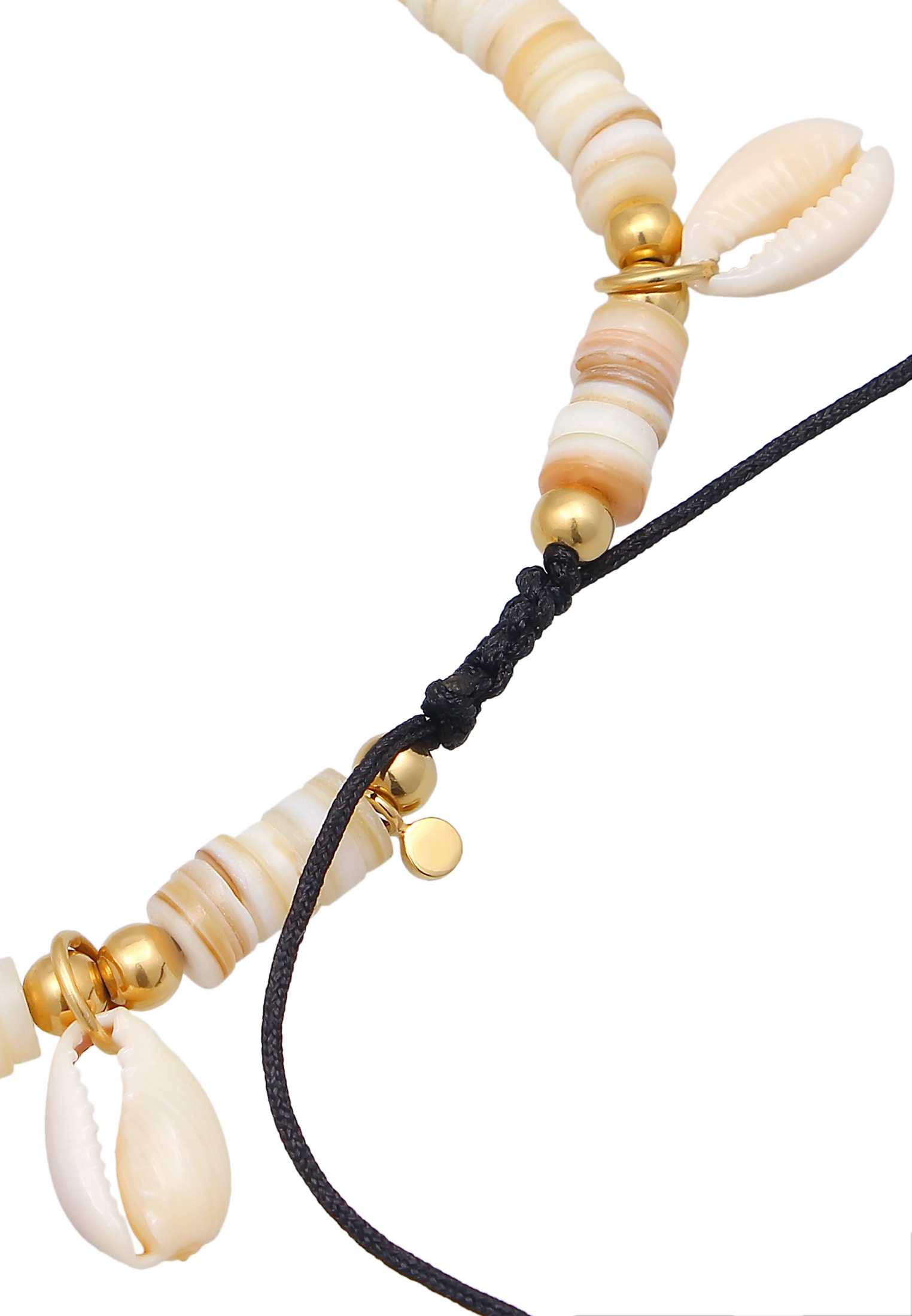 Elli Fußkette »Fußschmuck Kauri Muschel Surfer Beach Style 925 Silber«