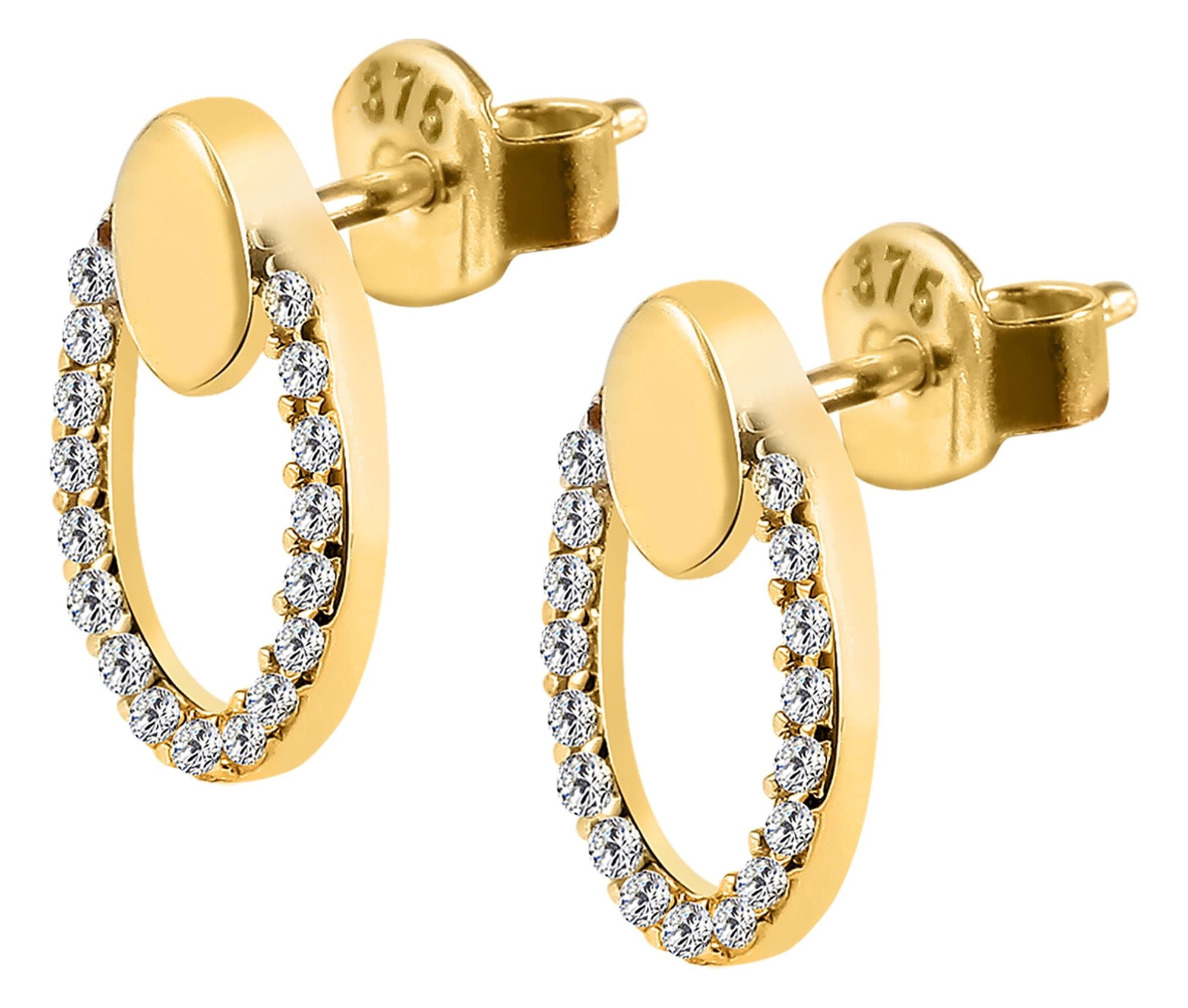 Adelia´s Paar Ohrstecker »Damen Ohrringe ¿ Ohrstecker aus 375 Gold mit Zirkonia«
