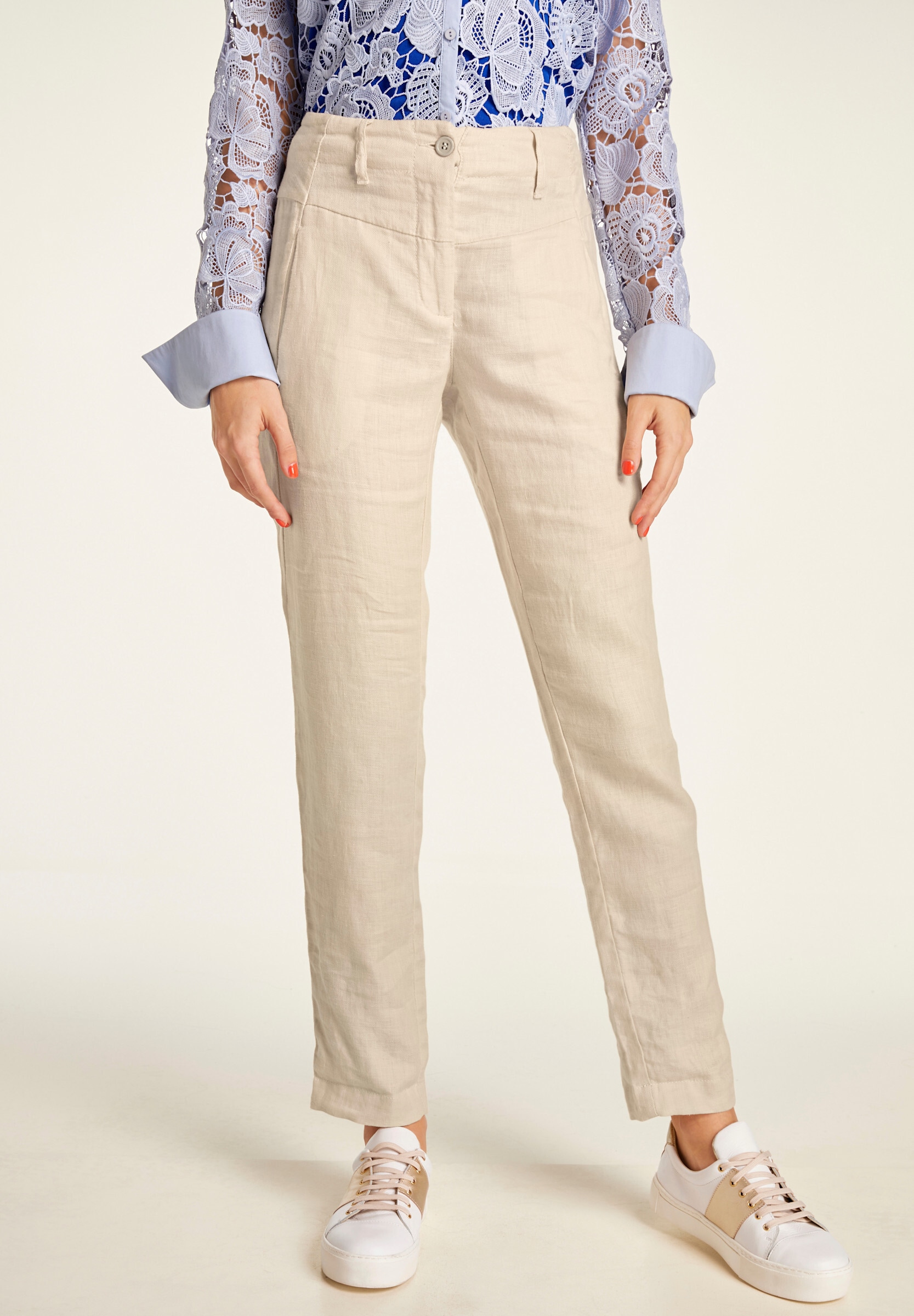 heine Relaxhose »Leinenhose Leinenhose mit Längsnähten«