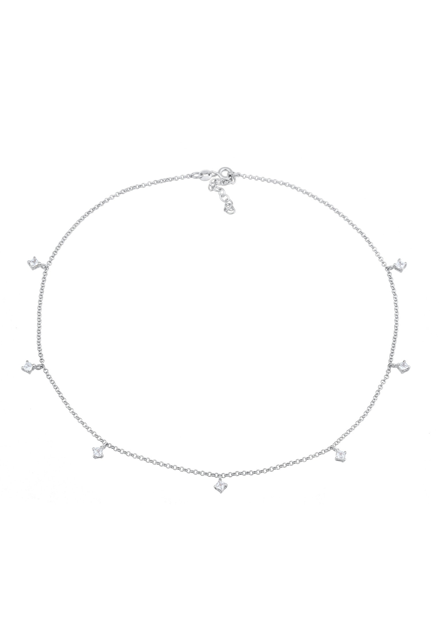 Elli Choker »Halskette Choker Solitär Zirkonia Funkeln 925 Silber«
