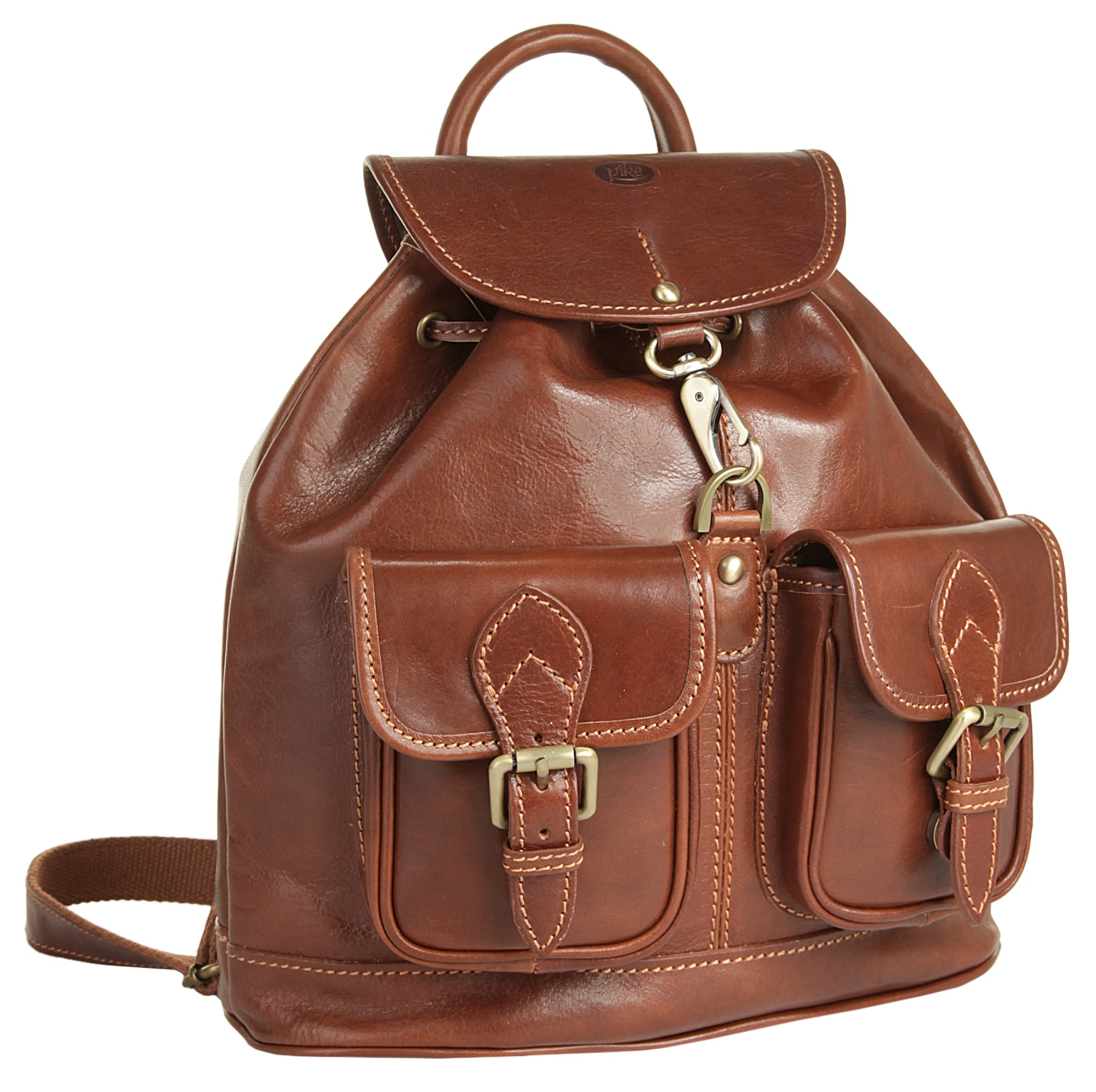 Piké Tagesrucksack, echt Leder, Made in Italy