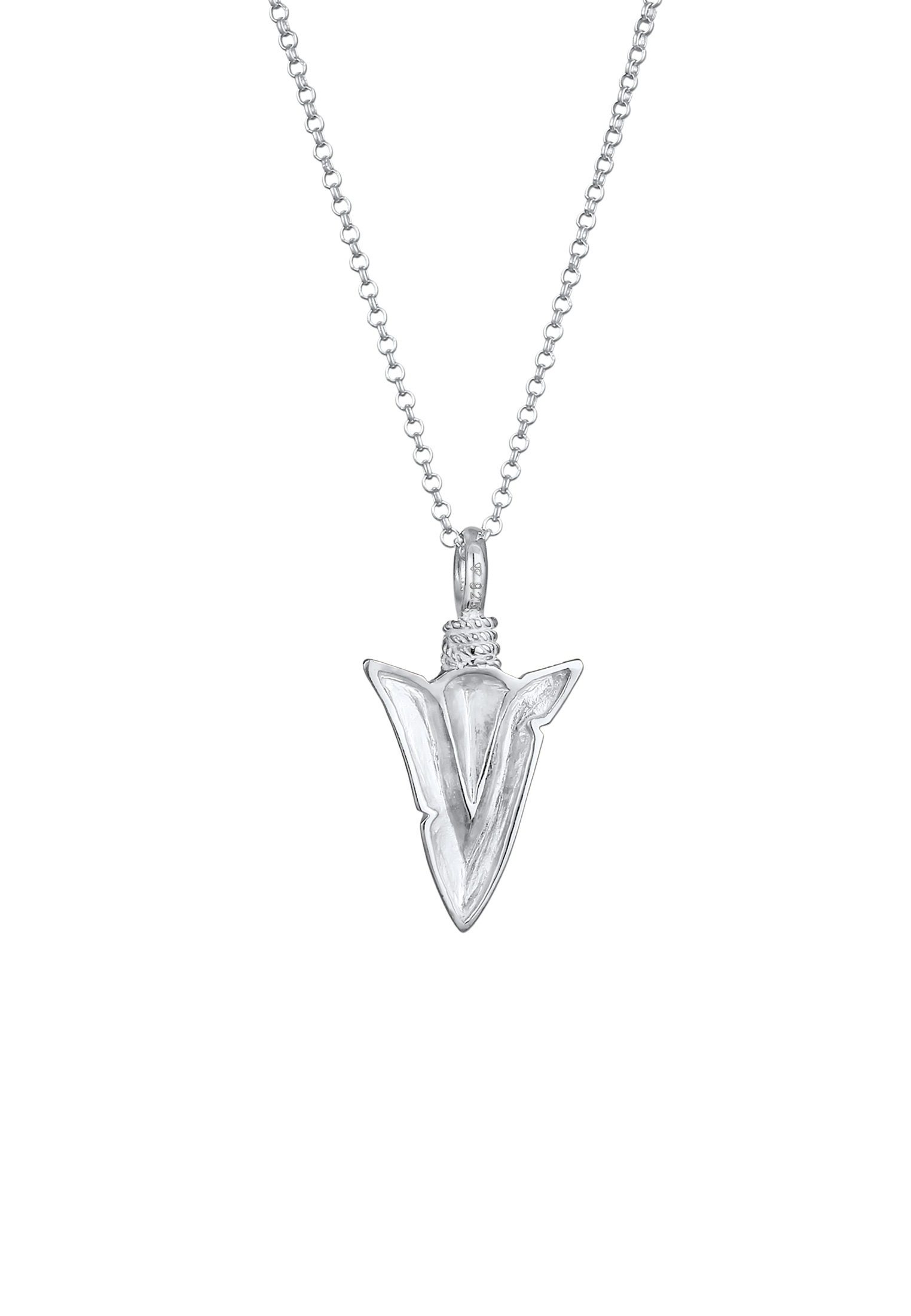 Kuzzoi Lange Kette »Halskette Pfeil Arrow Spitze Anhänger 925 Silber«