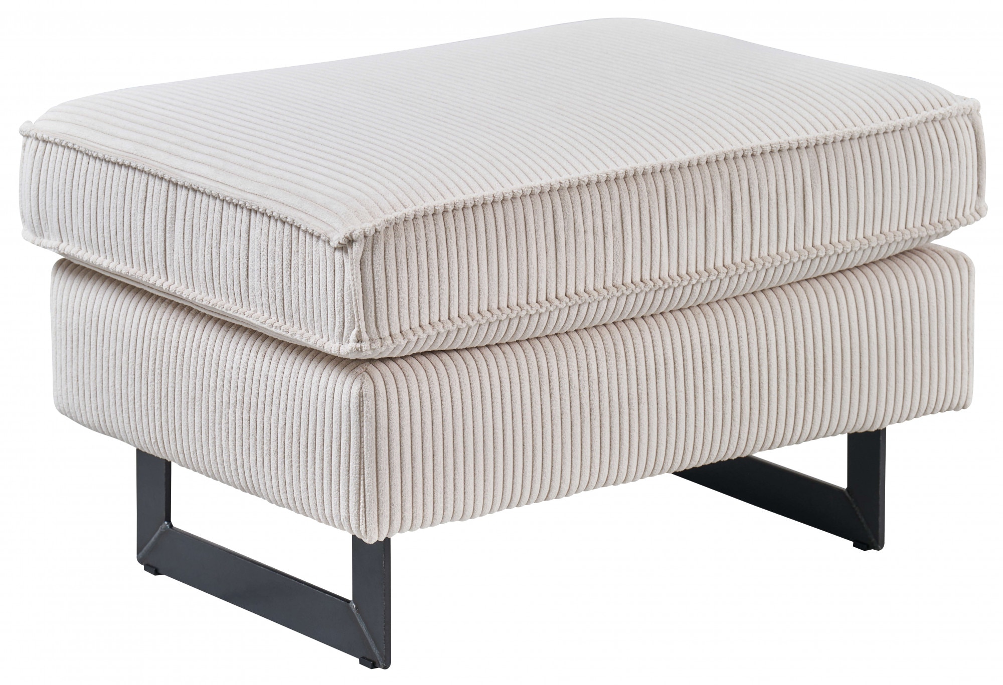 Home affaire Polsterhocker »Pinto« mit Keder, Metallfüßen und auch in Cord Bezug erhältlich