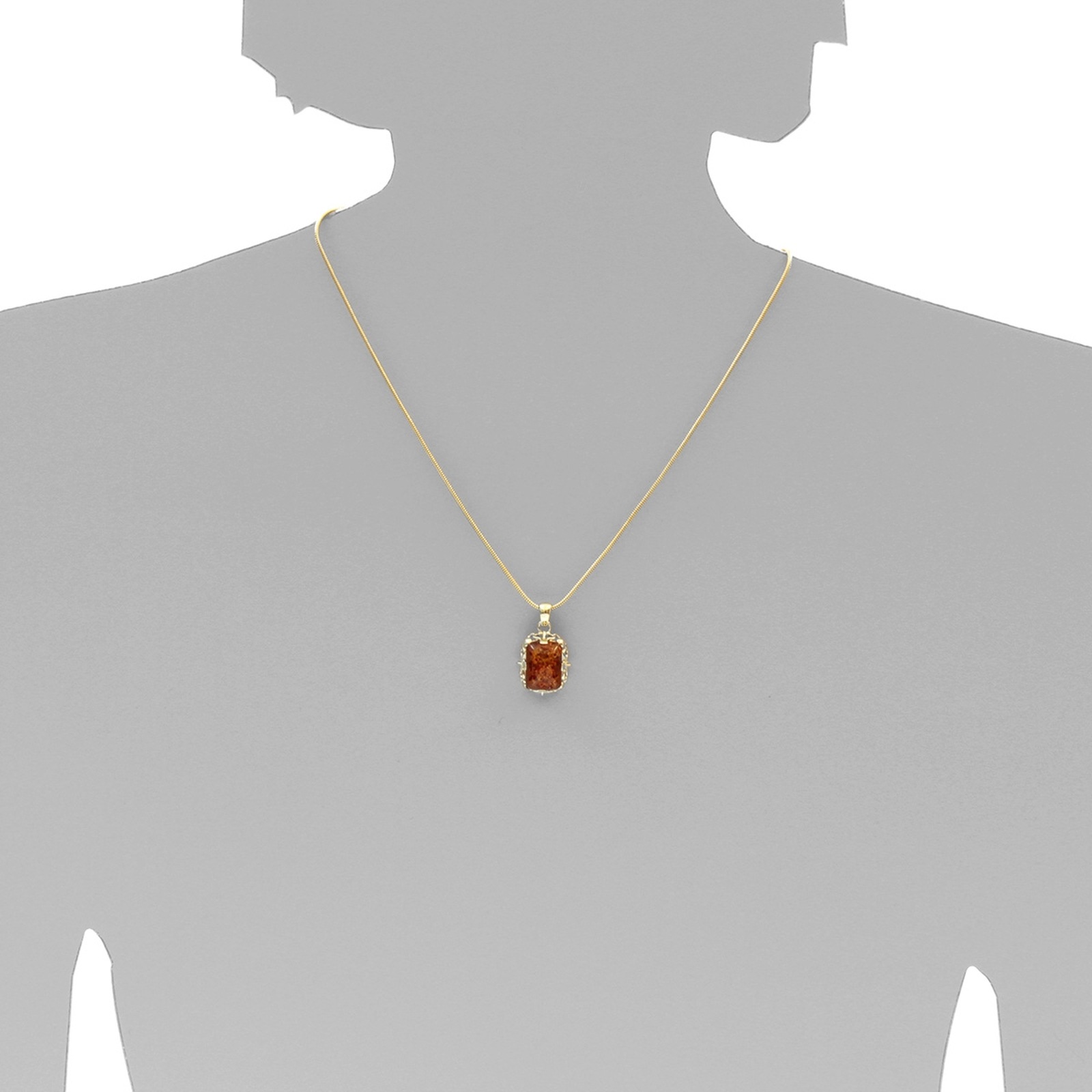 OSTSEE-SCHMUCK Kettenanhänger »- Herta - Silber 925/000, vergoldet - Bernstein«