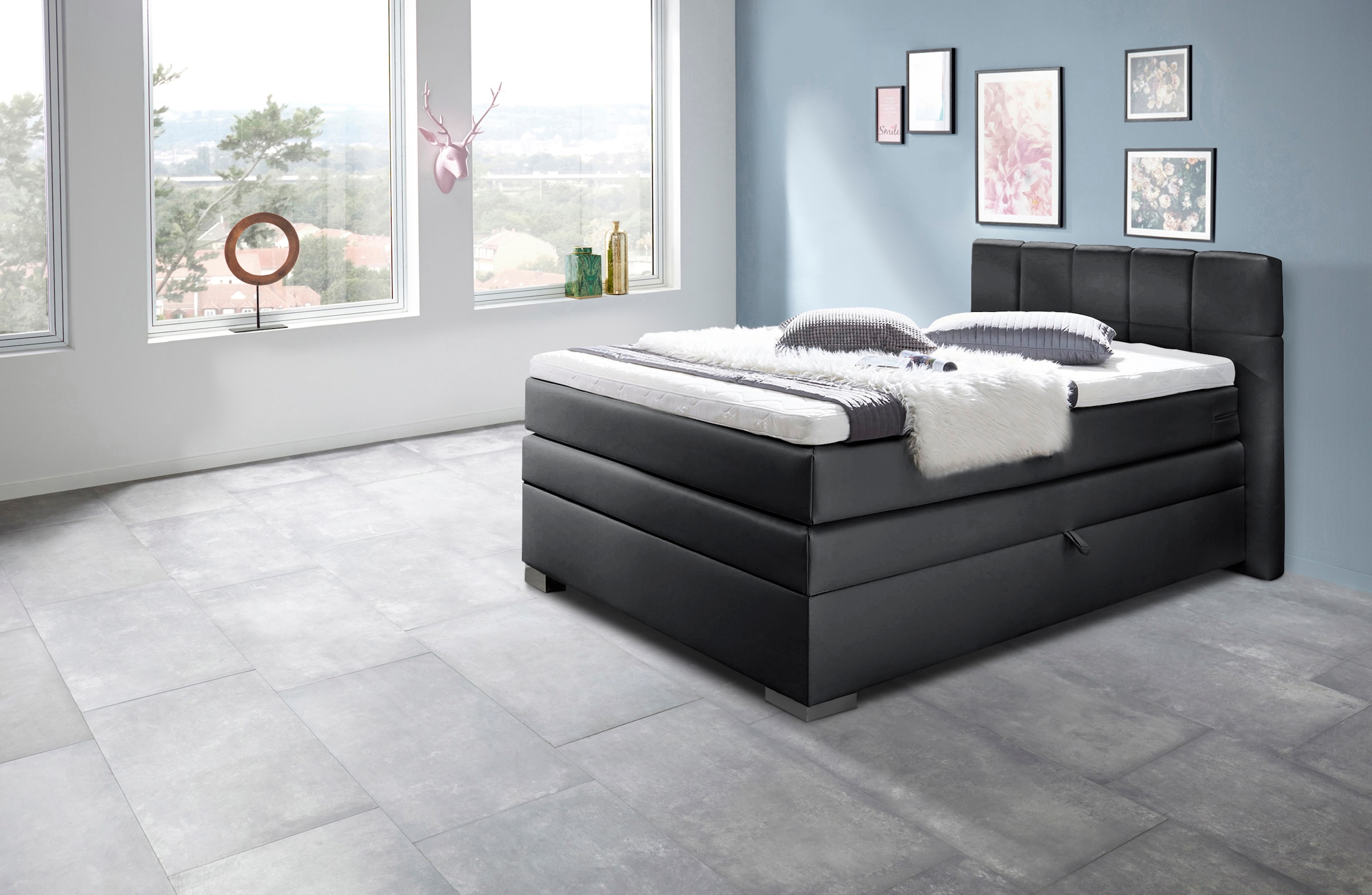 Home affaire Boxspringbett »Airdrie« inkl. Bettkasten und Topper