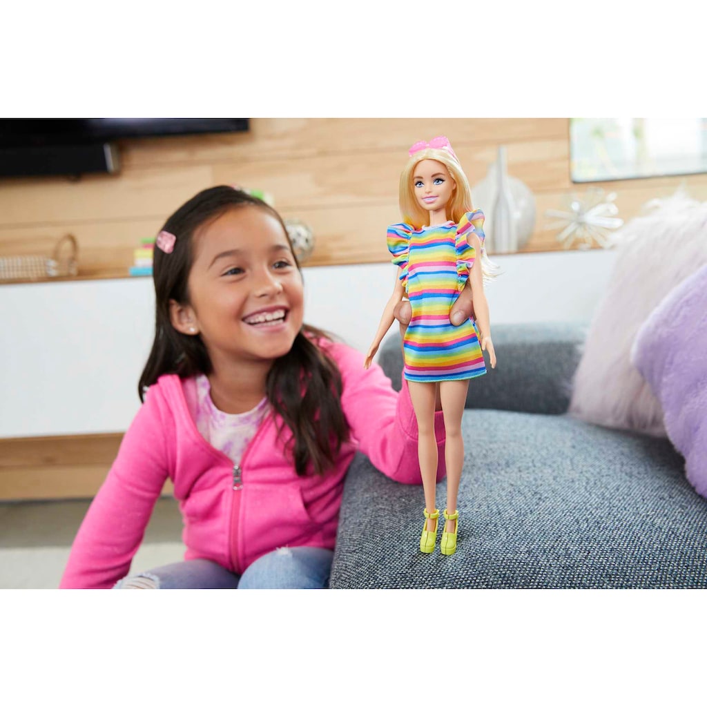 Barbie Anziehpuppe »Fashionistas, Tiered Dress and Braces«