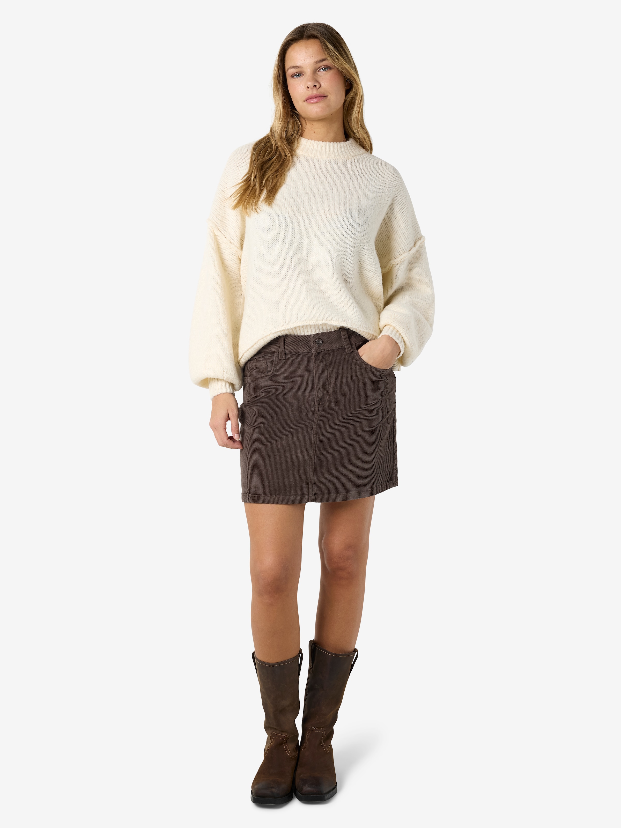 Noisy may Cordrock »NMCORD YOLANDA MW SKIRT NOOS« Baumwollmischung