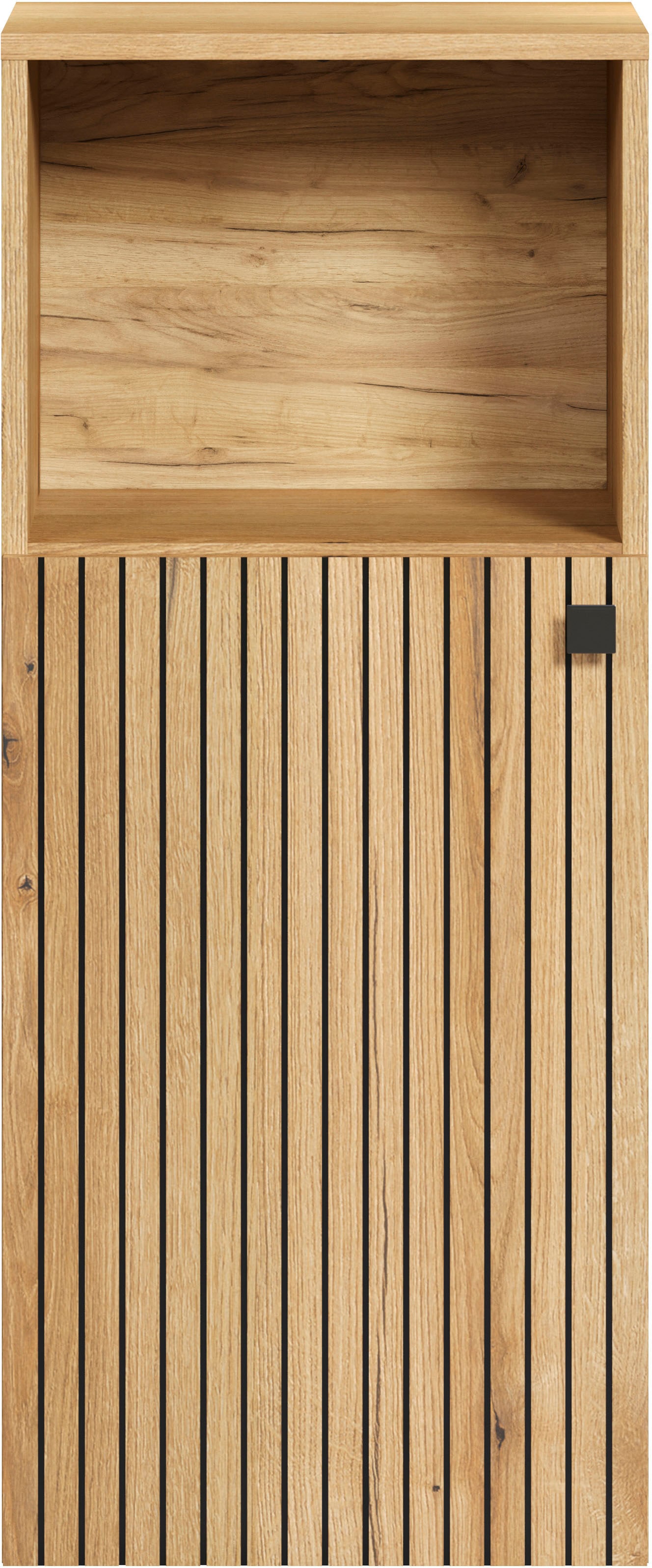 welltime Unterschrank »Amrum«, (1 St.), Badschrank mit offenem Fach und Rillenoptik - Maße (B/T/H) 40/31/95 cm