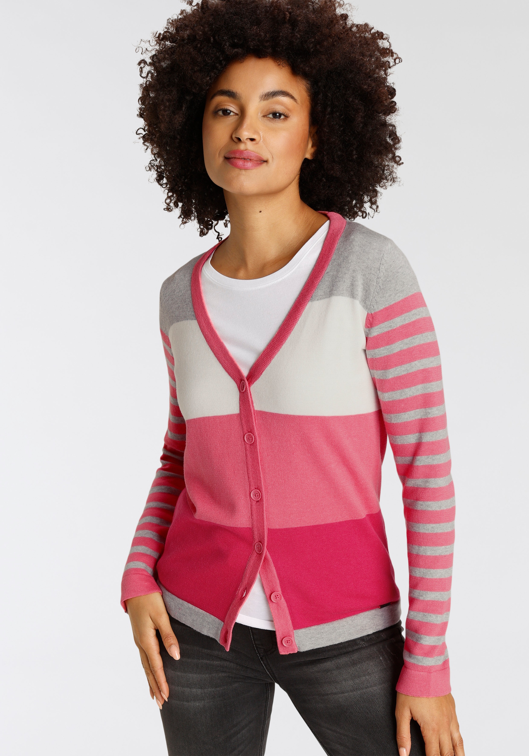 KangaROOS Strickjacke, im farbigen Colourblocking - NEUE KOLLEKTION kaufen
