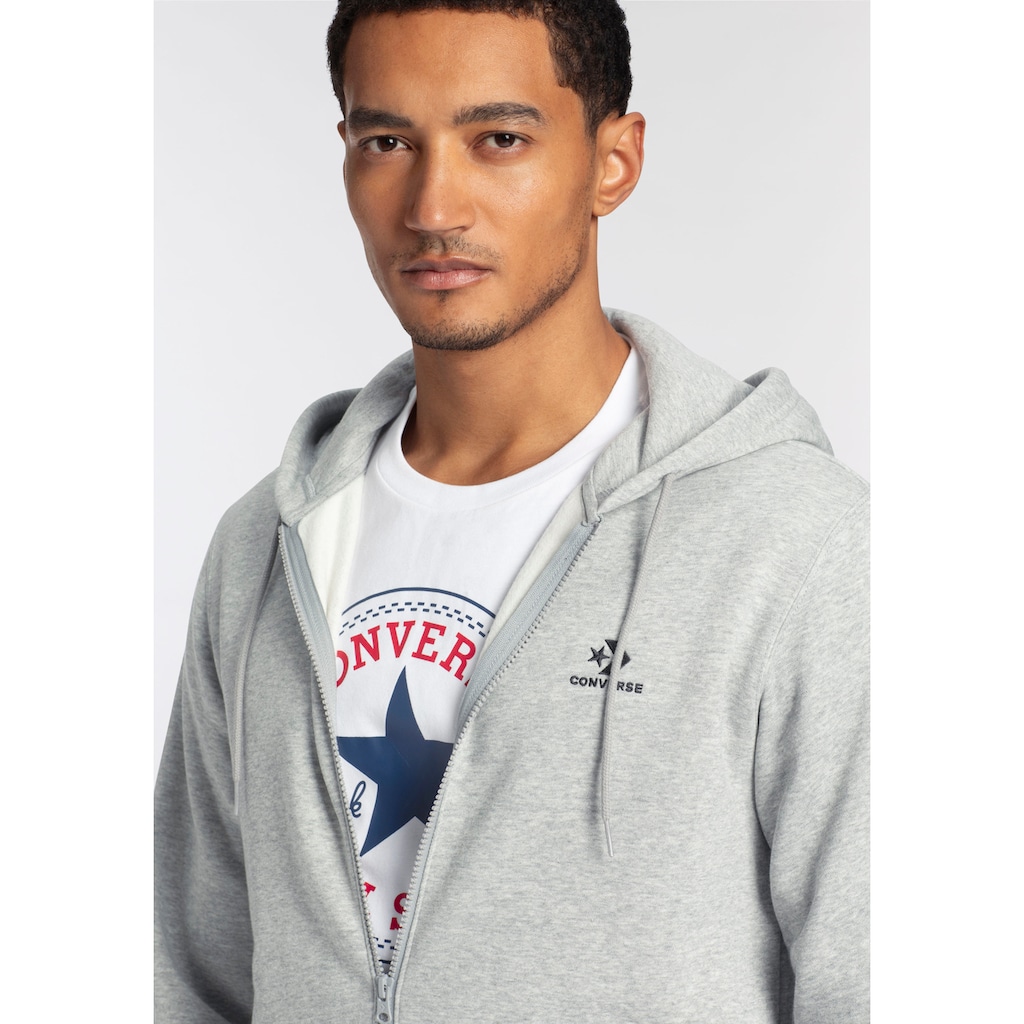 Converse Kapuzensweatjacke »GO-TO EMBROIDERED STAR CHEVRON BRUSHED BACK FLEECE ZIP HOODIE«, (1 tlg.)