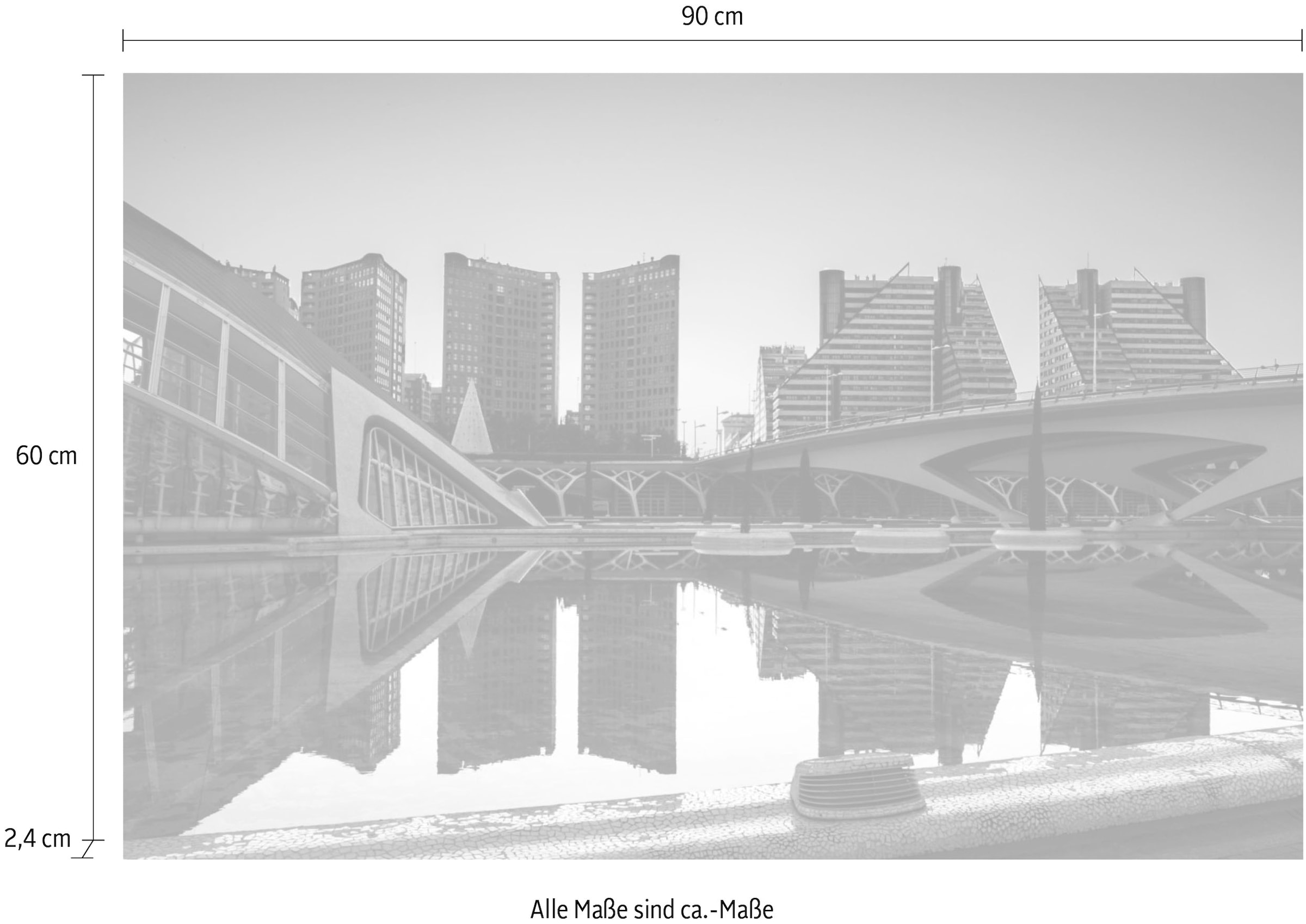 queence Acrylglasbild »Seebrücke« Elemente der Architektur | Gebäude | Skyline | Städte Fine Art-Print in Galeriequalität