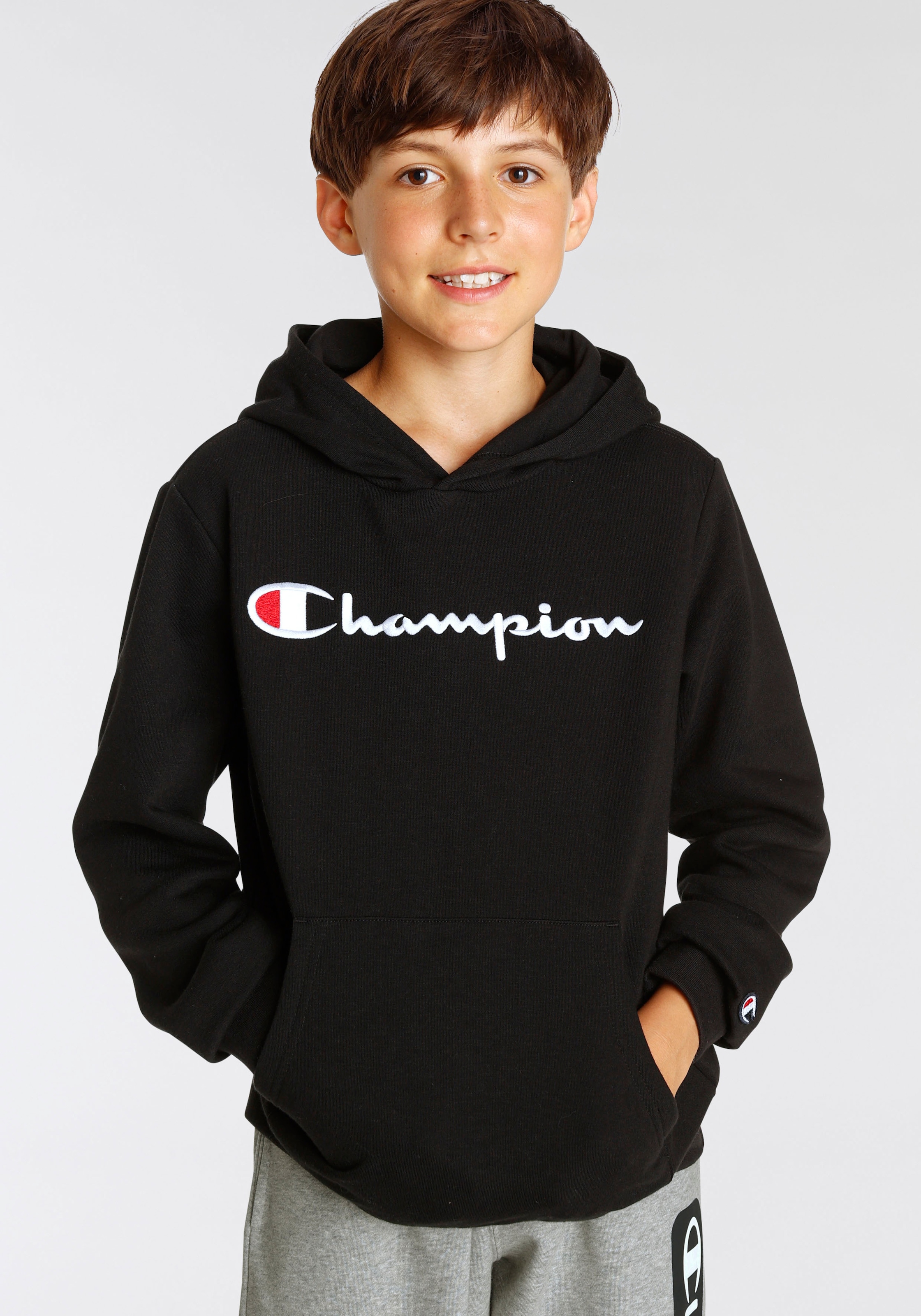 für OTTO Sweatshirt »Classic Online Logo Kinder« Champion - Shop large Sweatshirt im Hooded