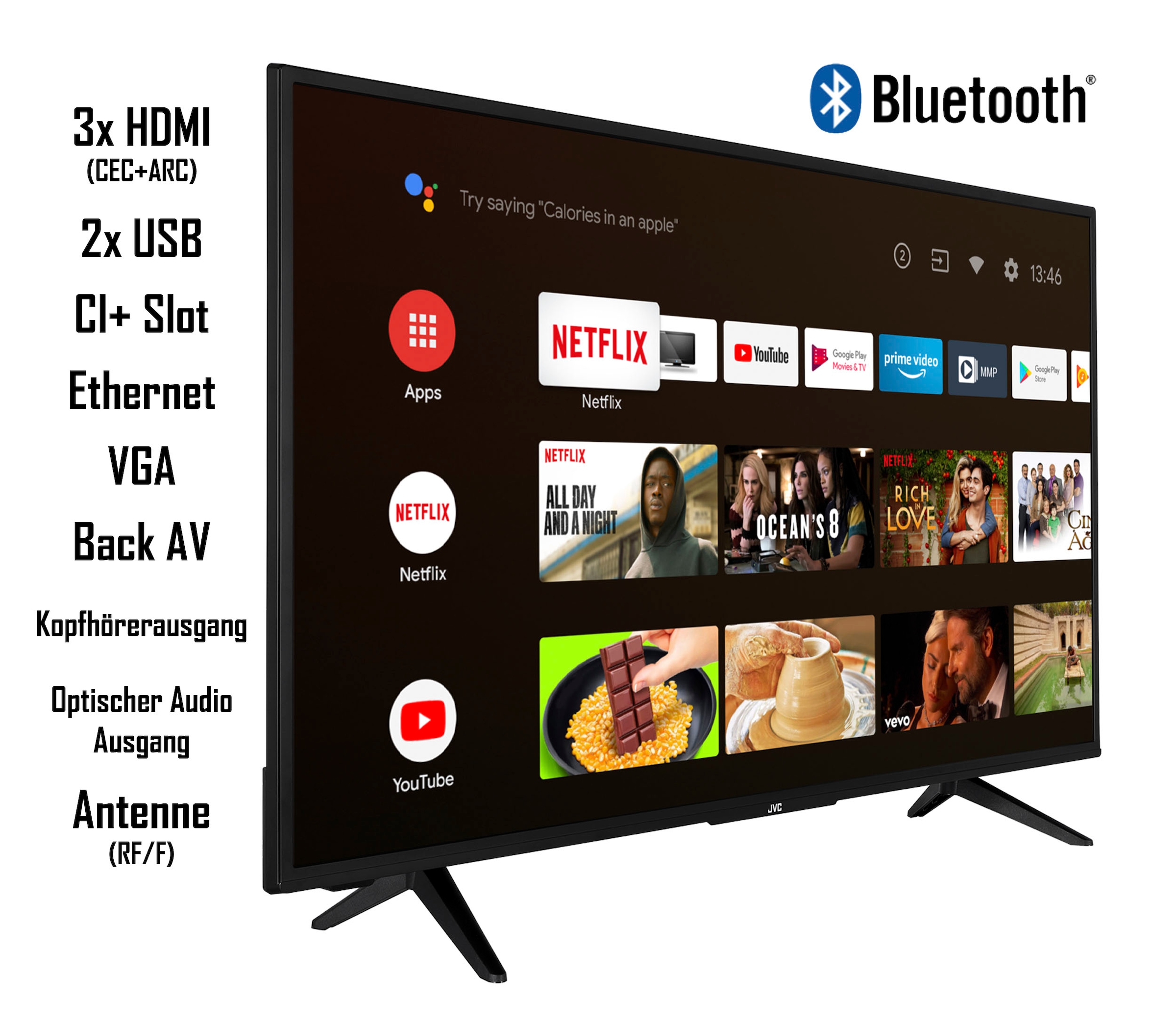 JVC LED-Fernseher, 108 cm/43 Zoll, Full HD, Android TV