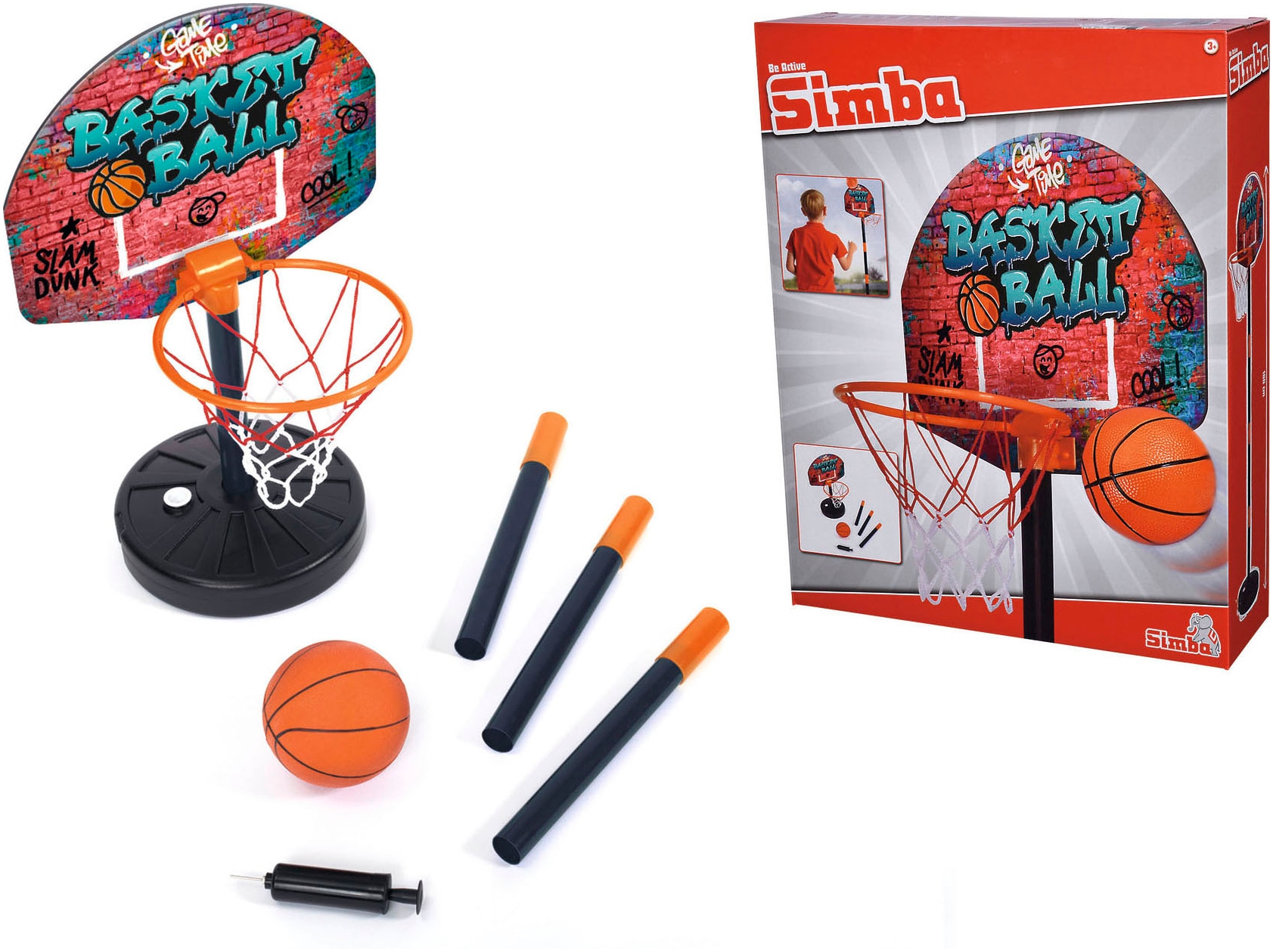 SIMBA Basketball »mit Ständer«, (Set)