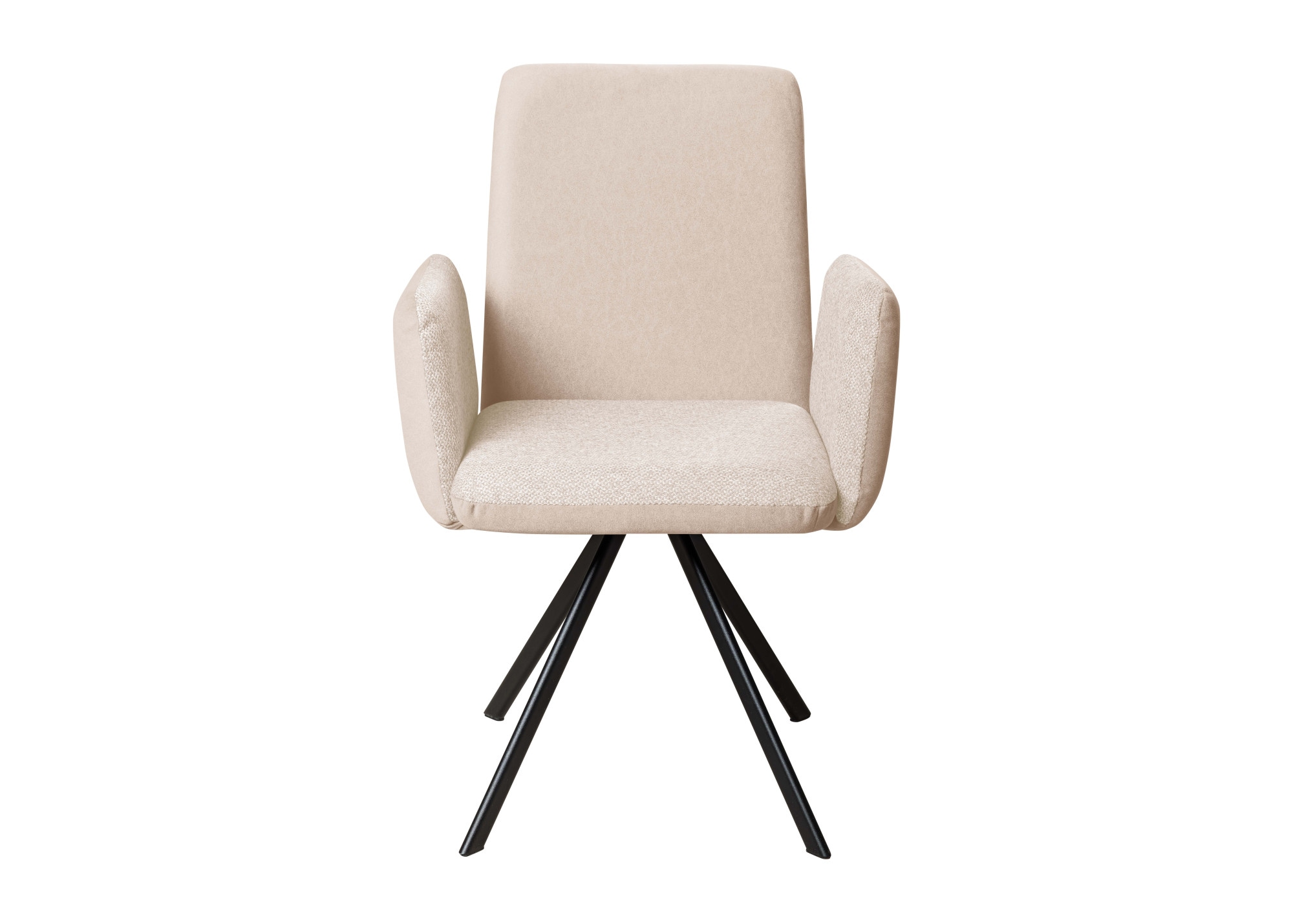 OTTO home Armlehnstuhl »Gabi Polsterstuhl, Esszimmerstuhl, Küchenstuhl, 4-Fußstuhl« () Gestell aus matt-schwarzem Flachmetall, stabil, 2-Stoff-Design