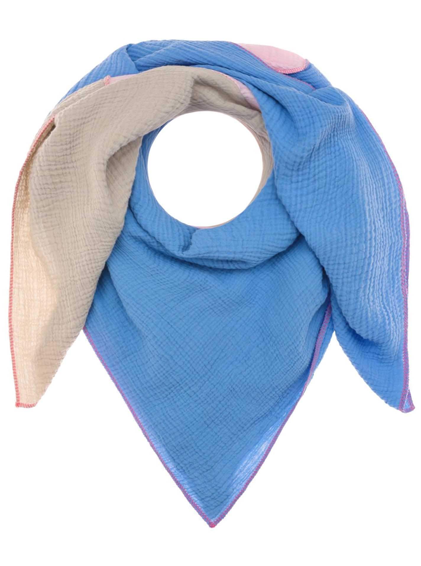 Zwillingsherz Dreieckstuch »Viereck "Blockstreifen"« farbenfroh, Colour Block, angenehmes Tragegefühl