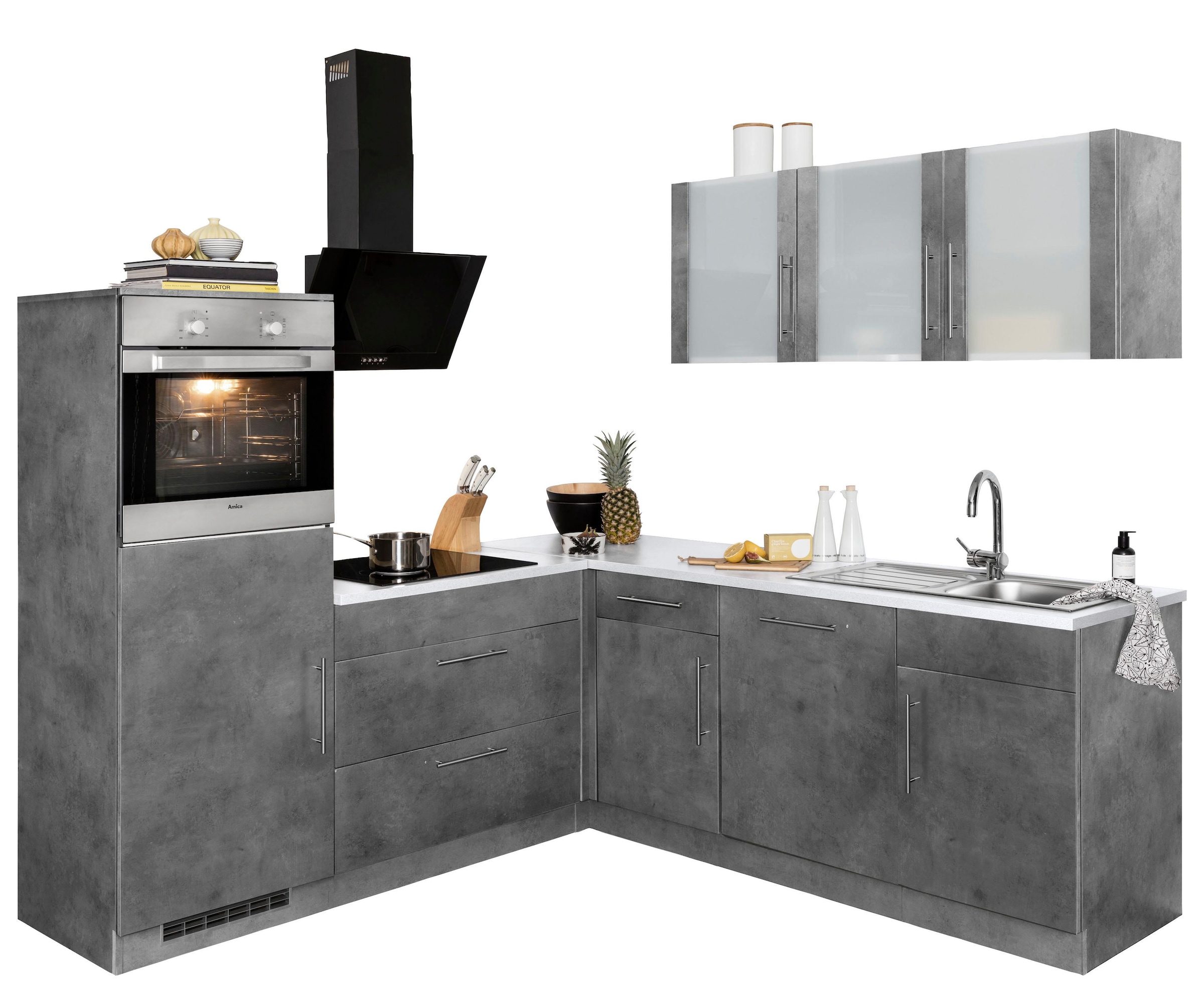 wiho Küchen E-Geräten, OTTO 210 Stellbreite Winkelküche x bestellen im »Cali«, mit Online 220 Shop cm