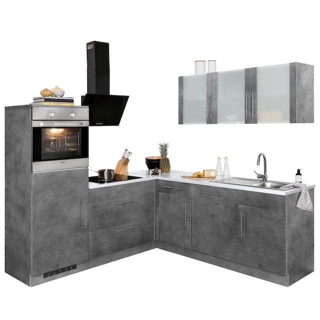 wiho Küchen Winkelküche »Cali«, mit E-Geräten, Stellbreite 210 x 220 cm  bestellen im OTTO Online Shop