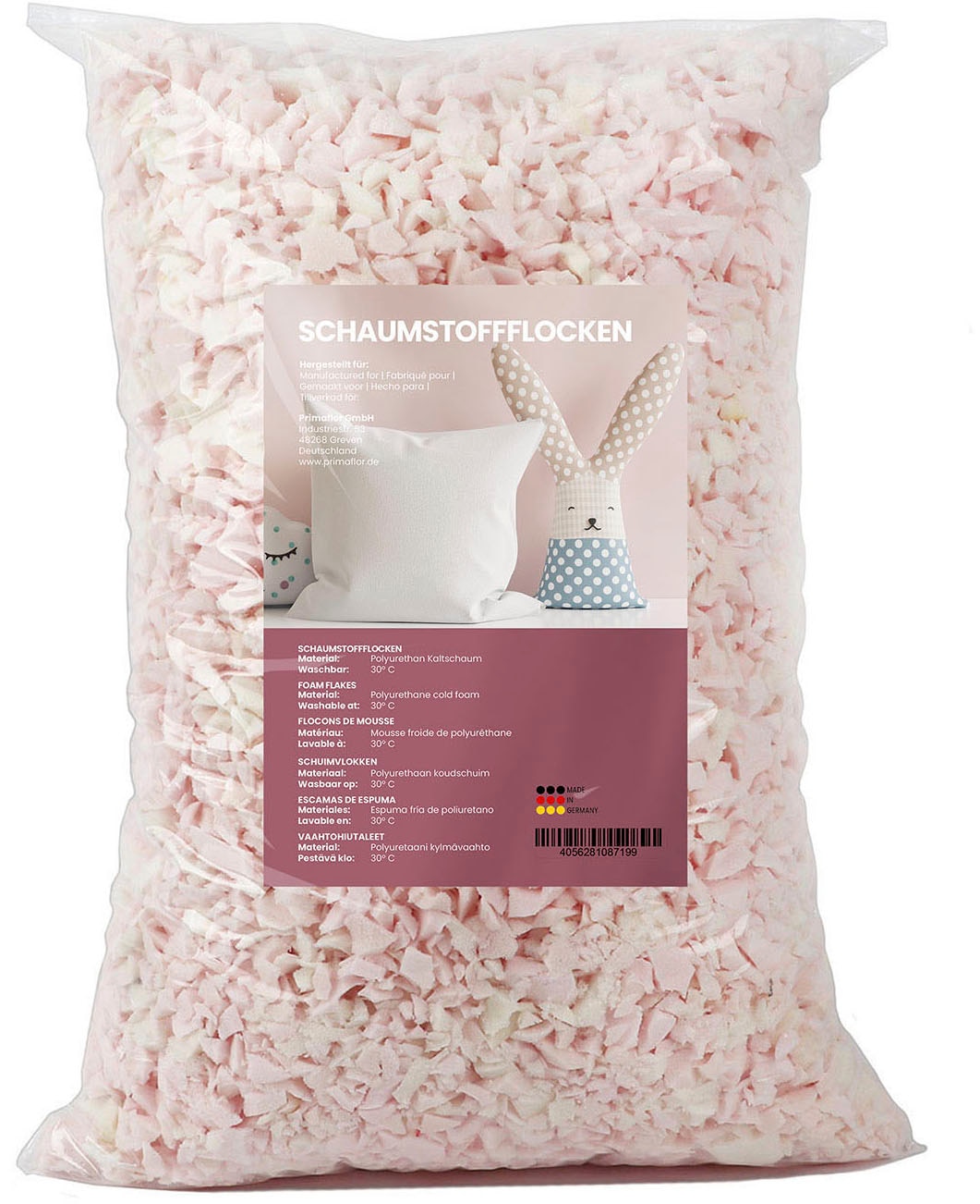 Primaflor-Ideen in Textil Kissenfüllung »Schaumstoffflocken«, Füllmaterial für Kissen, Polster, Kuscheltiere & Puppen, waschbar