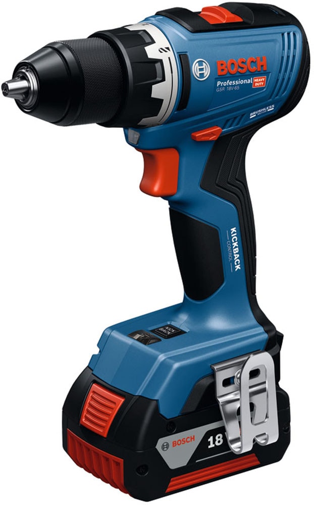 Bosch Professional Akku-Bohrschrauber »»GSR 18V-65««, Inkl. 2x Akku GBA 18V 5,0Ah, in L-BOXX 136