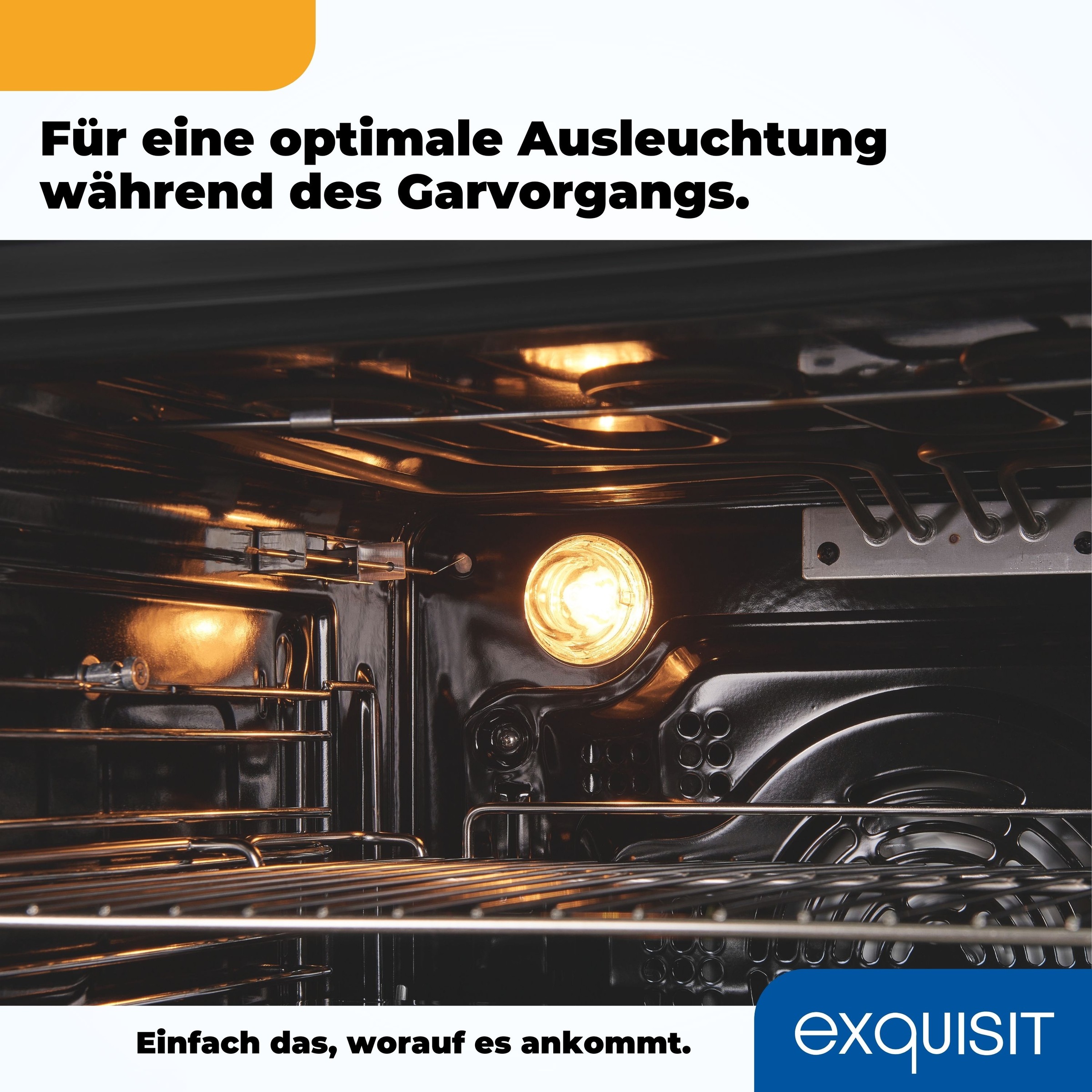 exquisit Backofen  »EBE76-9-H-020 schwarz«, mit 1-fach-Teleskopauszug