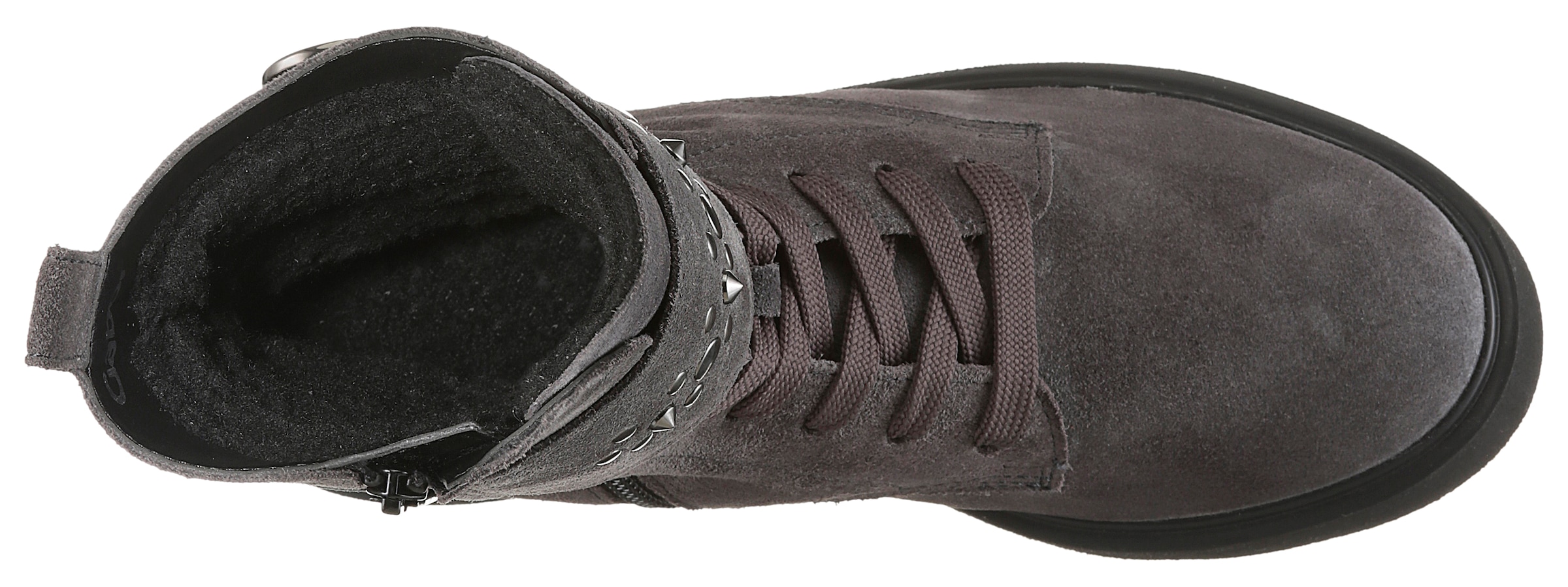 Gabor Winterstiefelette  , Blockabsatz, Schnürboots, Schnürstiefelette mit Nieten