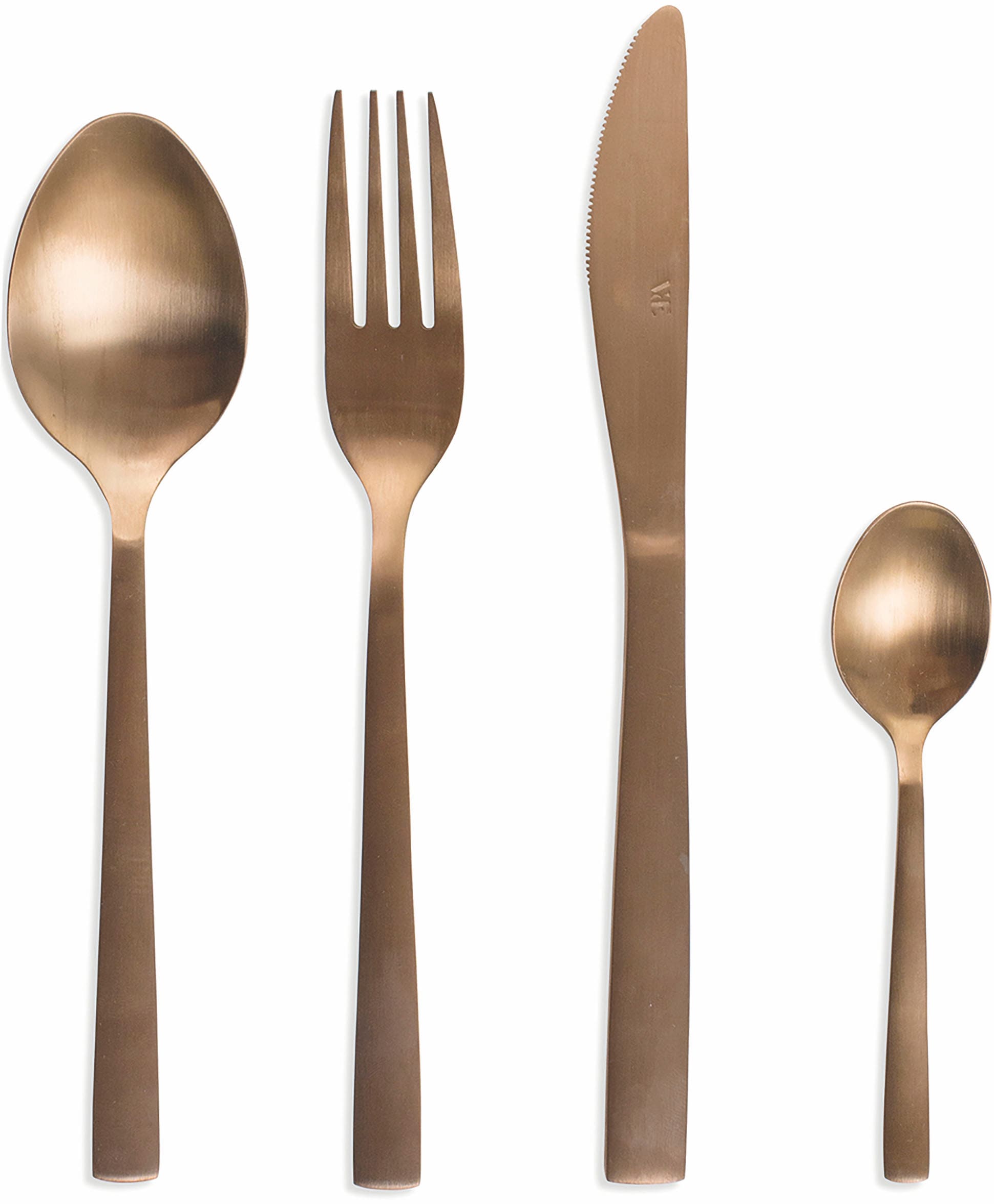Villa d'Este Besteck-Set »Modern Kupfer«, (Set, 24 tlg.), Essbesteck-Set, 24-teilig,... kaufen