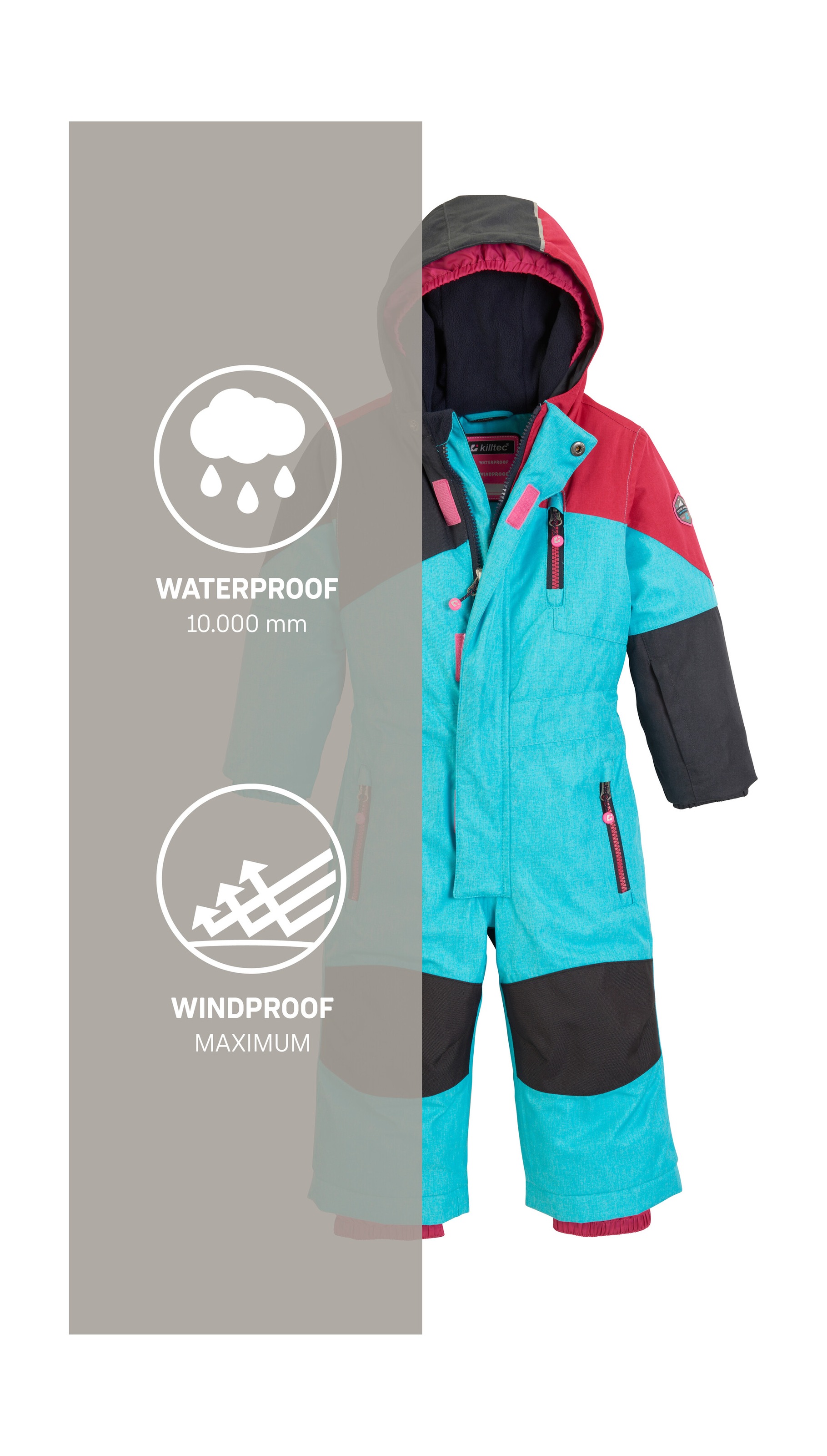 Killtec Skianzug »Kesley Mini«, Skioverall, wind-u wasserdicht, Fleece Innen