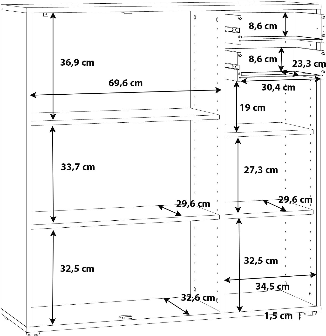 FORTE Kommode »Tempra«, Breite 108,8 cm