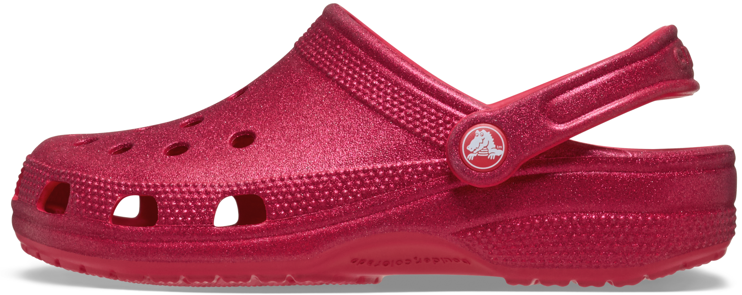 Crocs Hausschuh »Classic Glitter Clog, Badesandale«  , Sommerschuh, Schlappen, Schlupfschuh mit Glitzer verziert