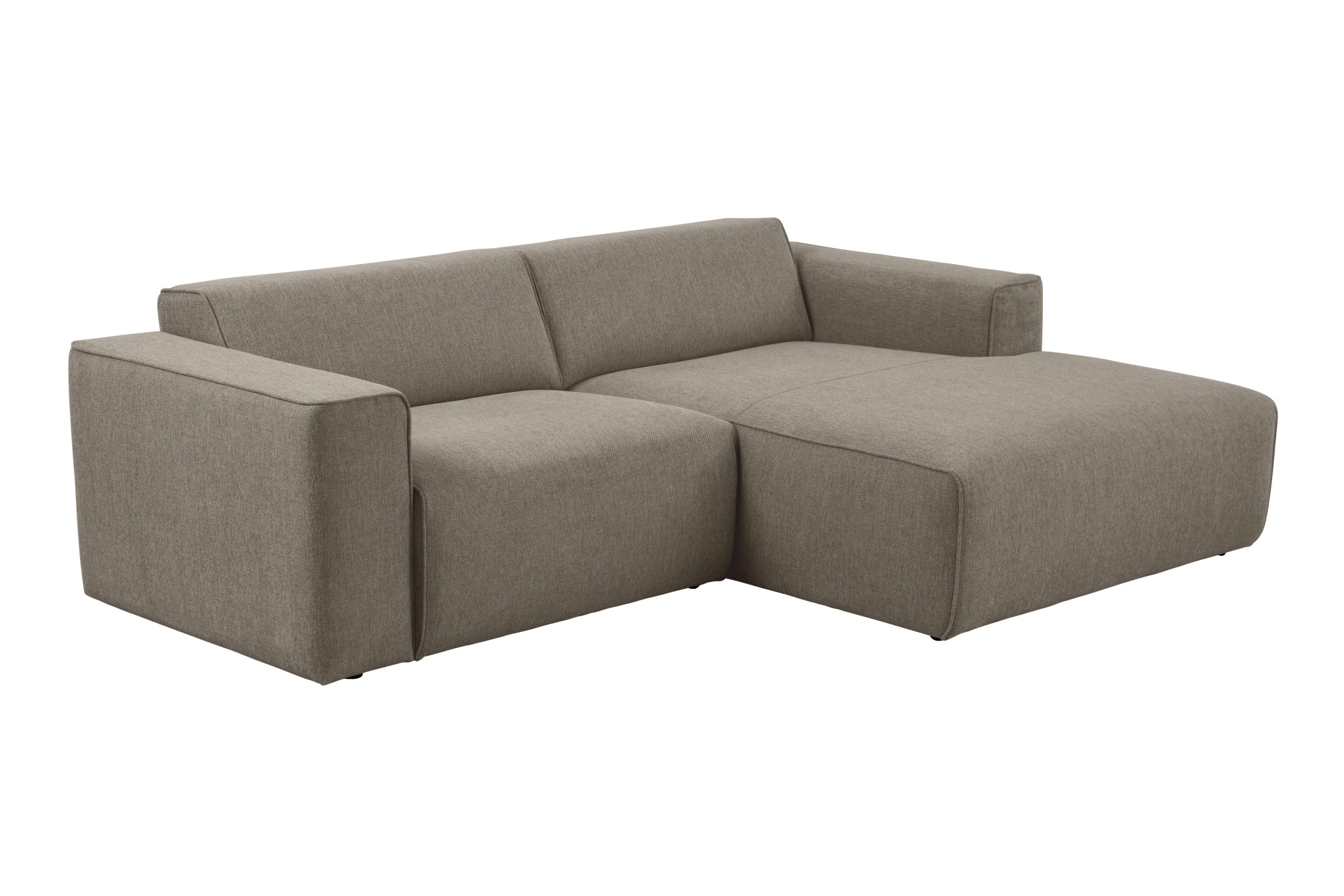 andas Ecksofa »Noord mit Kedernaht, Breite 234 cm«, mit Kedernaht, Breite 234 cm, Cord, Struktur, Webstoff