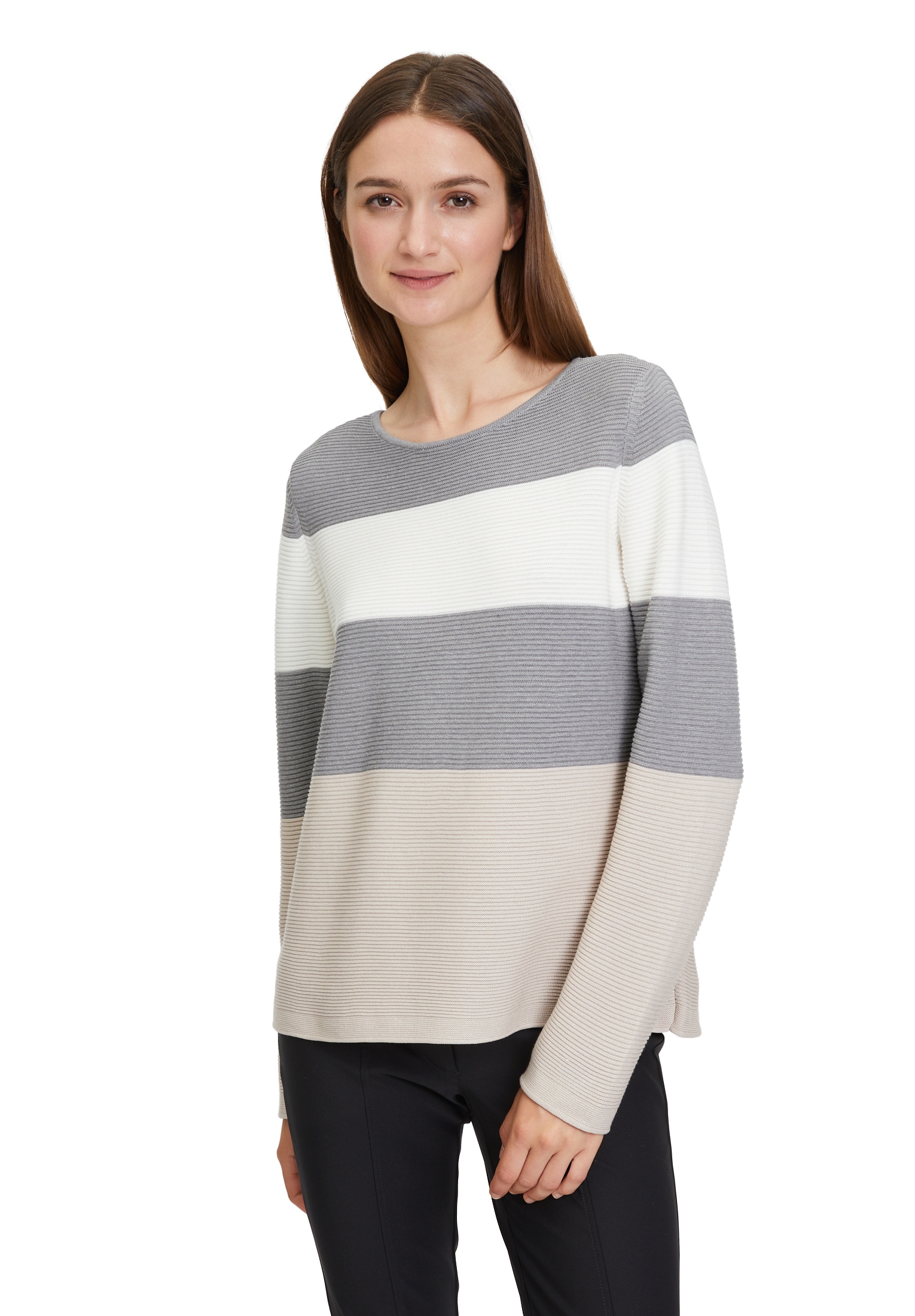 Betty Barclay Rundhalspullover »Feinstrickpullover mit Color Blocking«
