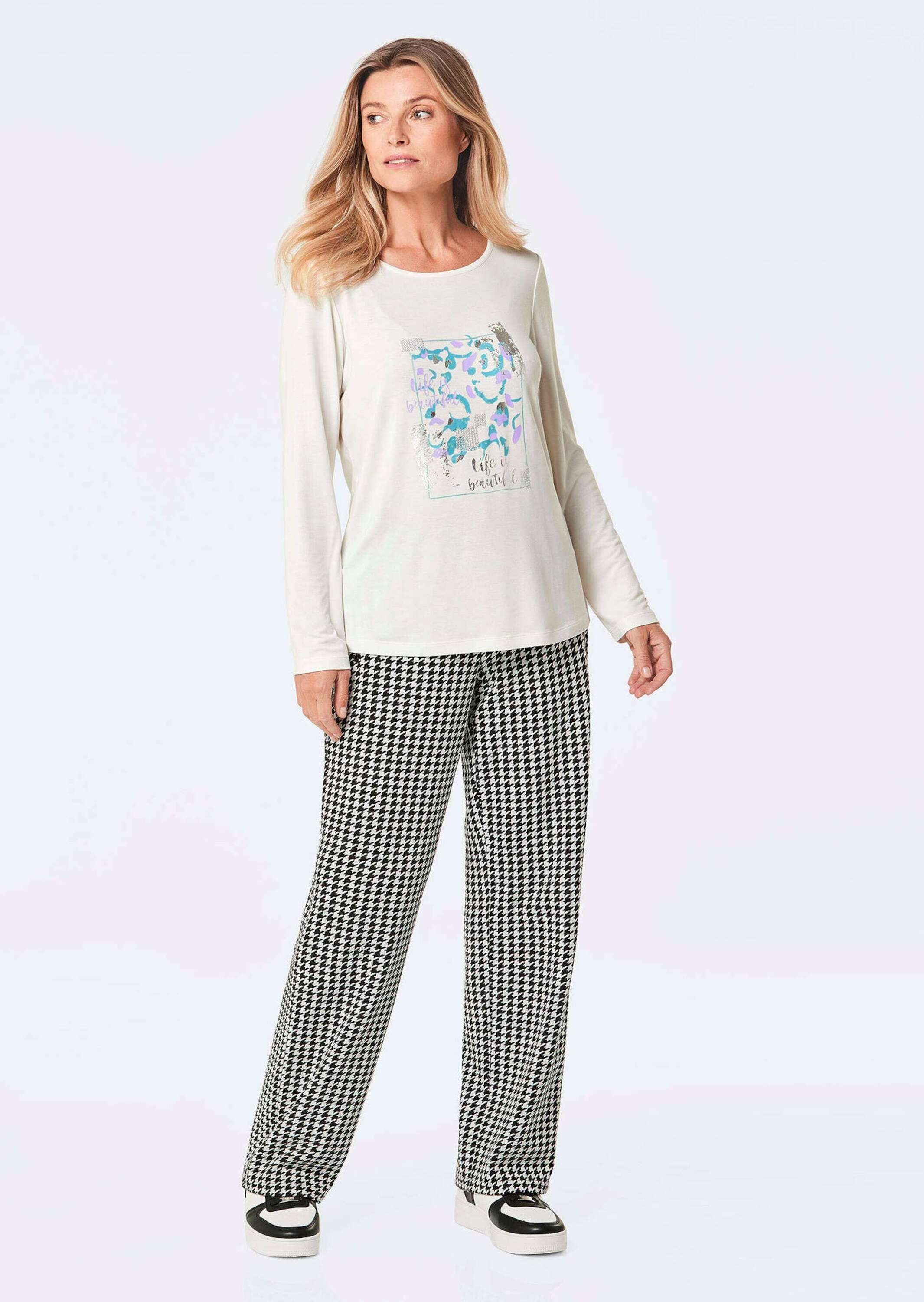 GOLDNER Print-Shirt »Kurzgröße Shirt« strechbequemer Viskosejersey