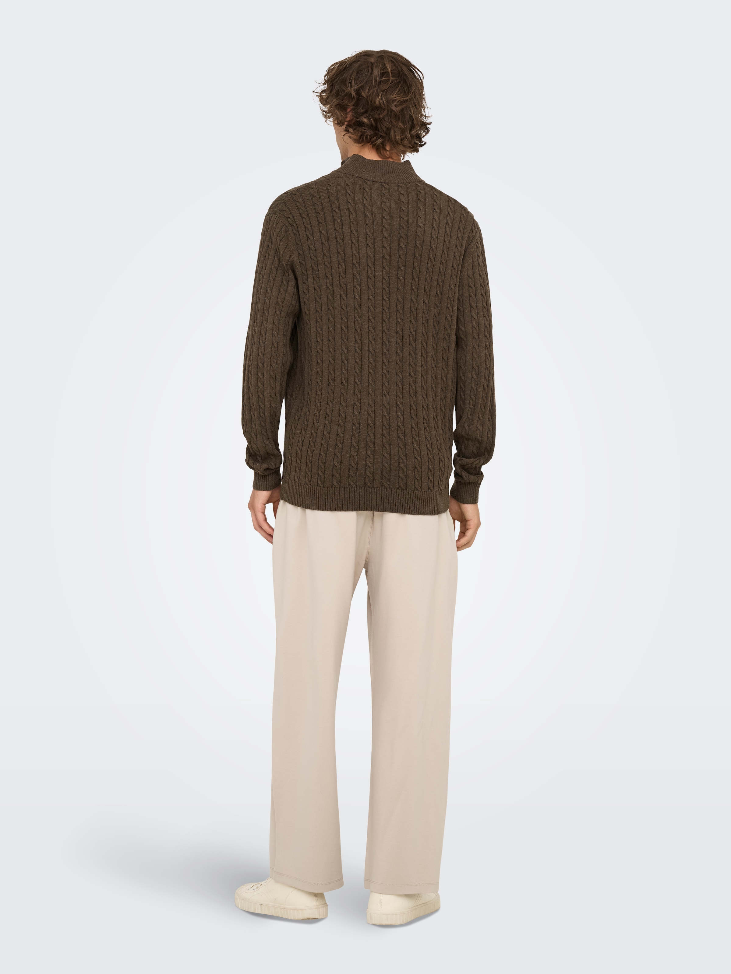 ONLY & SONS Troyer »ONSLOUI REG 12 CABEL HALF ZIP KNIT«