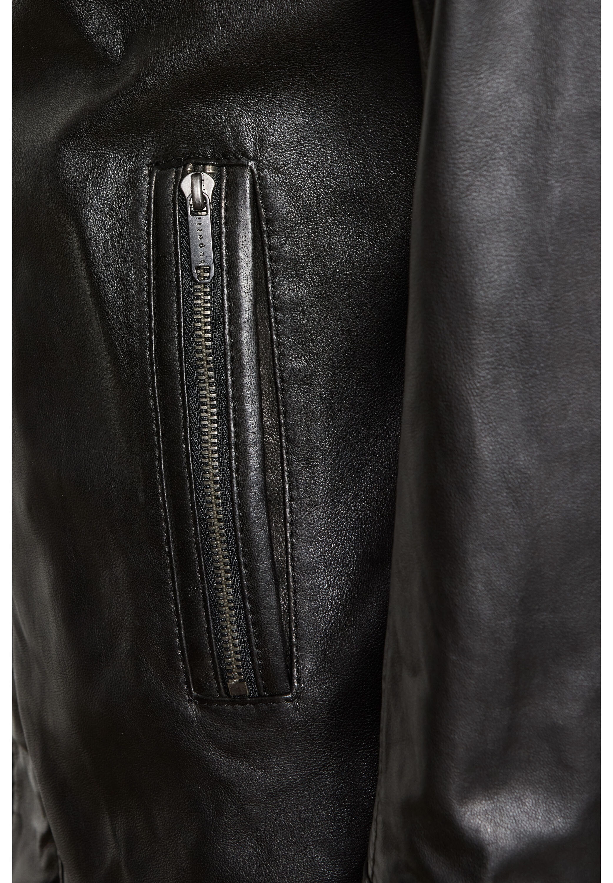 bugatti Lederjacke »BUAGOSTINO« ohne Kapuze aus weichem Leder