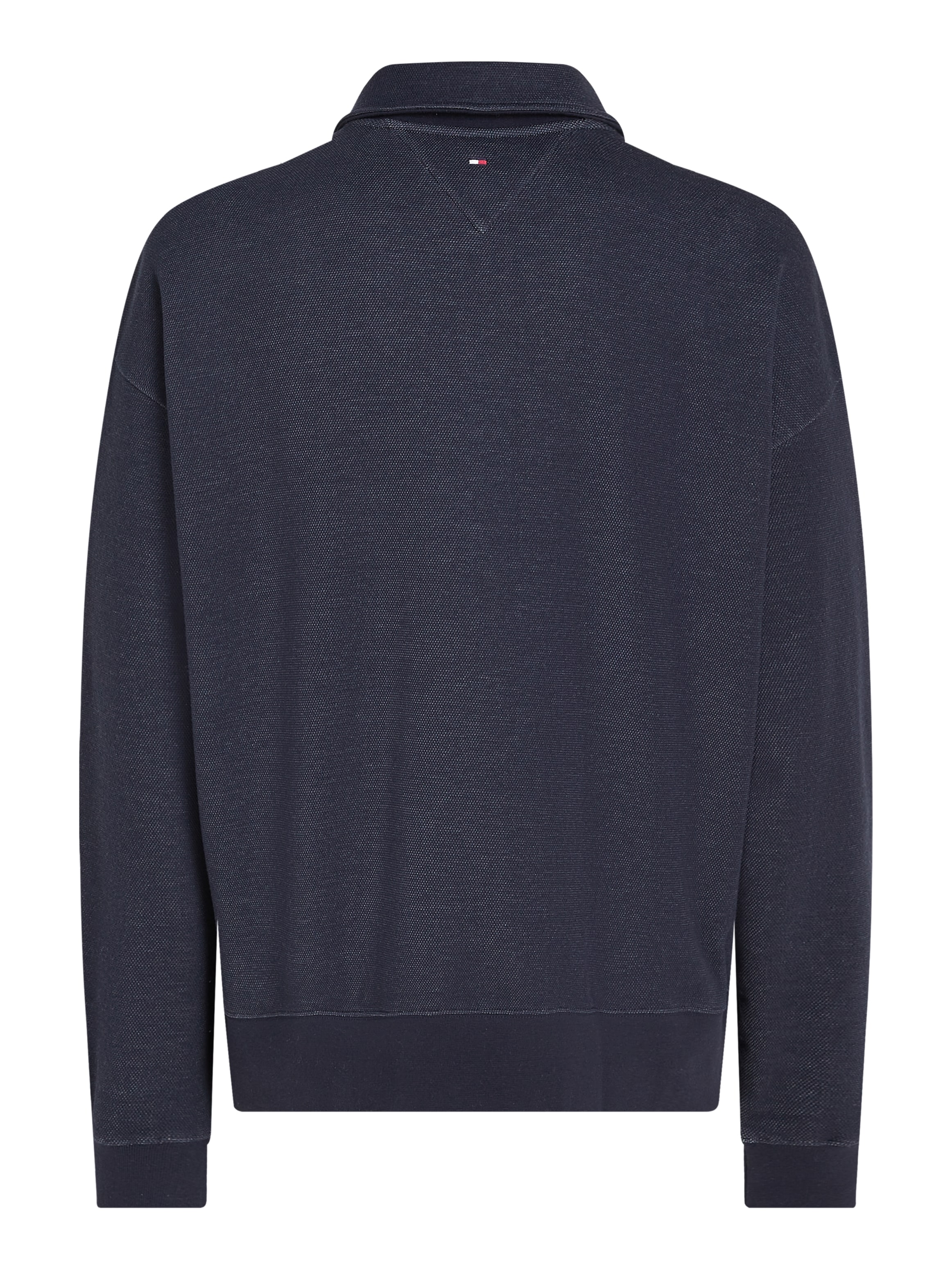 Tommy Hilfiger Sweatshirt »MONOTYPE HONEYCOMB 1/4 ZIP«, Tommy Hilfiger Flag-Stickerei am Reißverschluss und Rücken