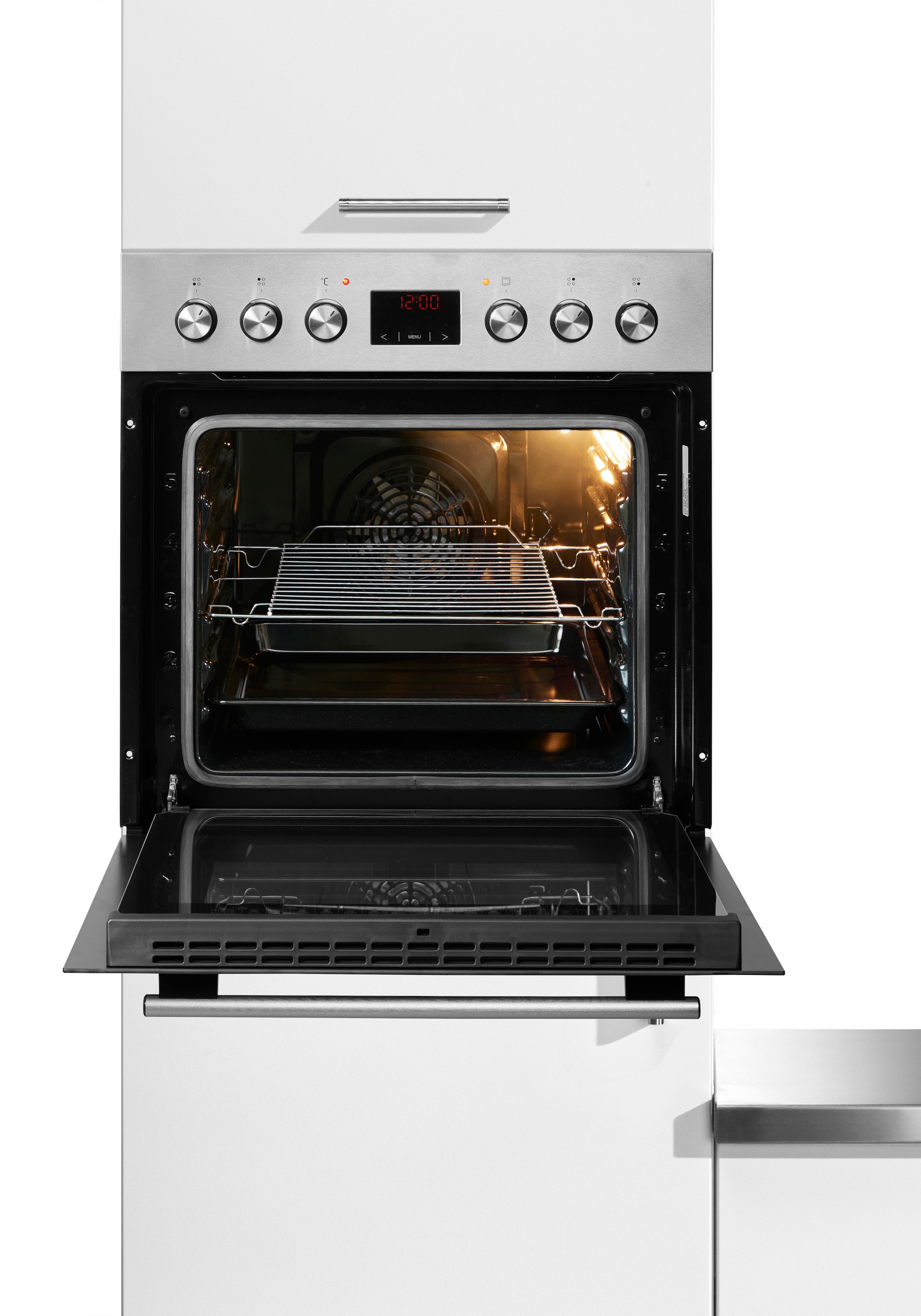 Amica Induktions Herd-Set »EHI 935 333 E« Steam Clean Backofen;Induktionskochfeld, 1 Stk. tlg. Alles im Griff: Timer, klare Sicht, schnell sauber