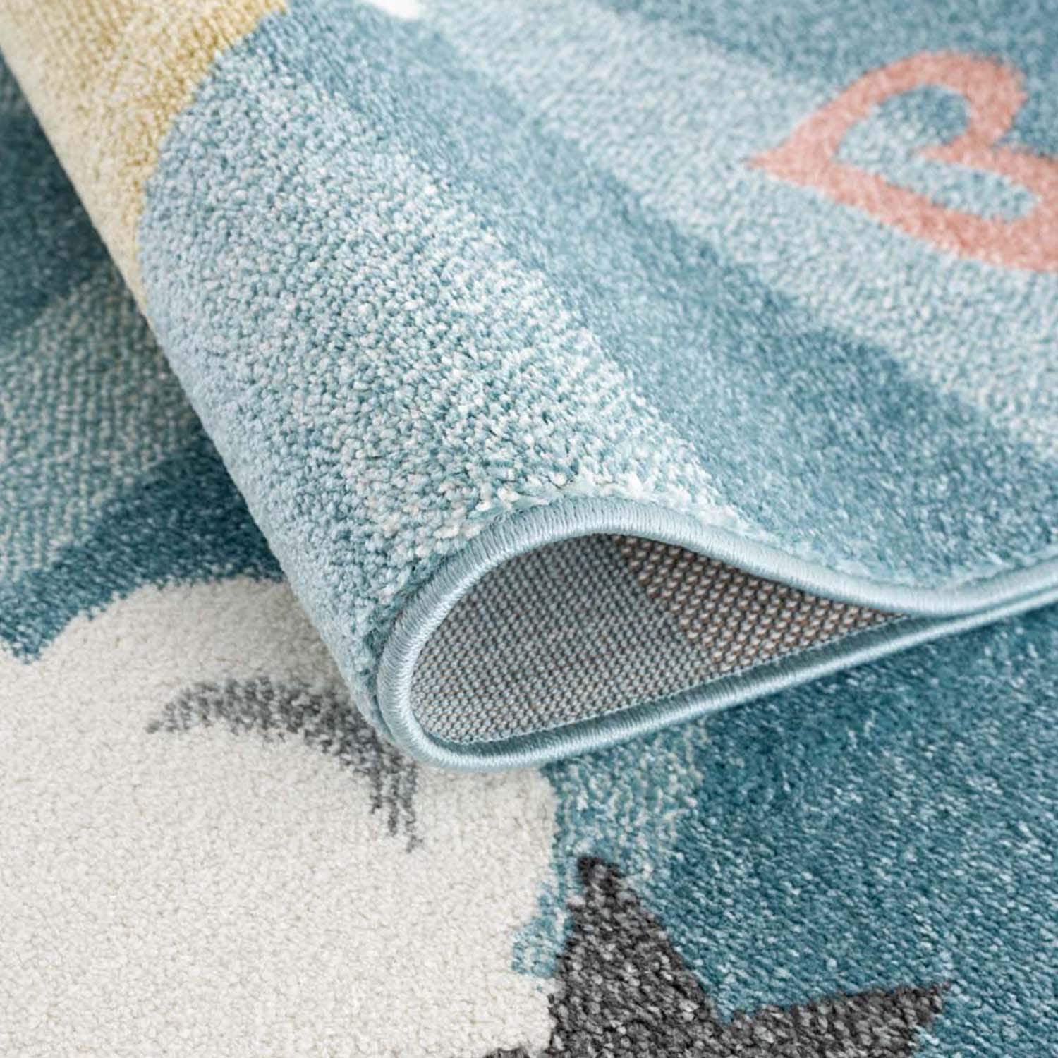 Carpet City Kinderteppich »Anime9380«, rechteckig, 11 mm Höhe, Teppich Mond, Wolken, Sterne, Weicher Flor