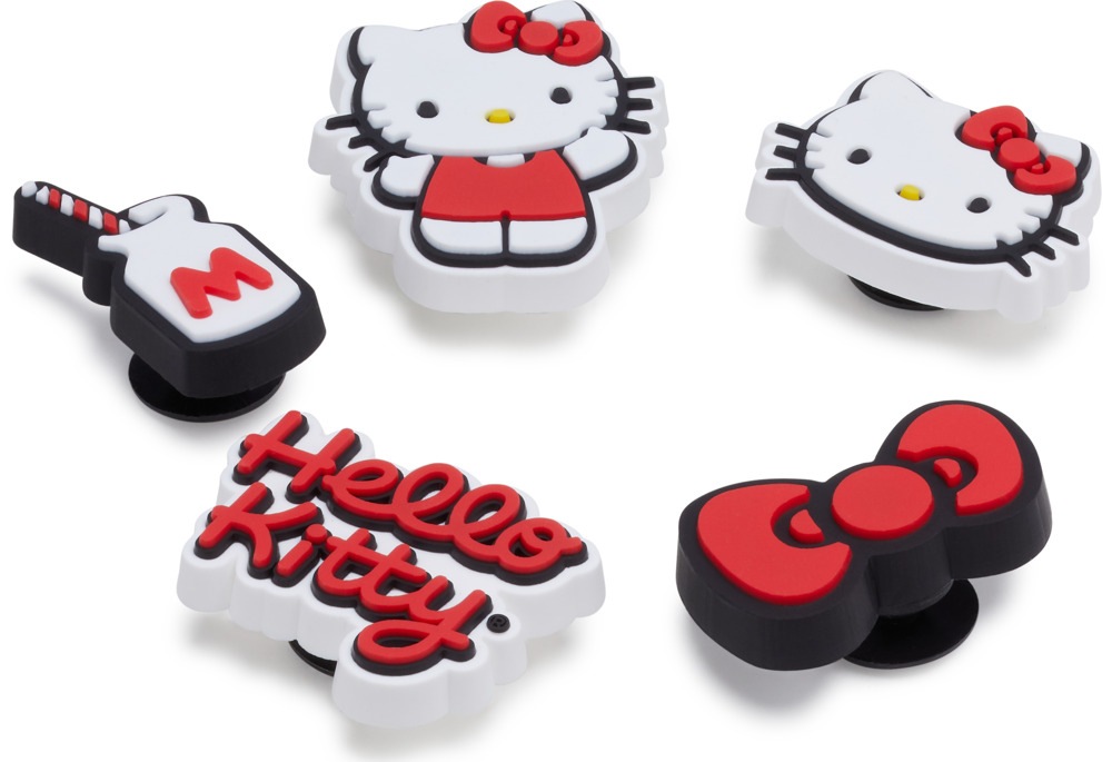 Crocs Schuhanstecker »Jibbitz™ Hello Kitty« Set, Kein Spielzeug. Nicht für Kinder unter 3 Jahren geeignet, 5 Stk. Bunte Schuh Charms mit Hello Kitty