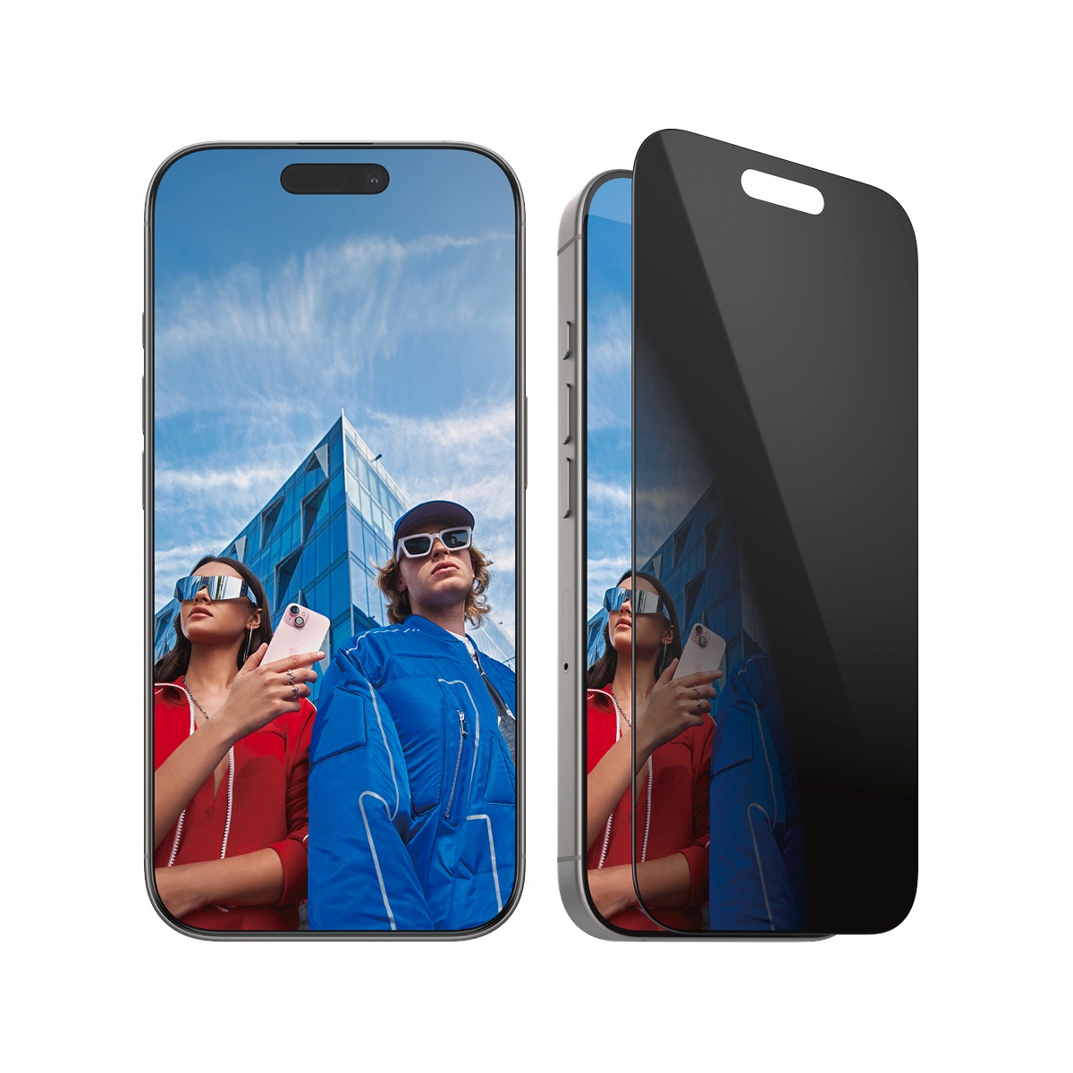 PanzerGlass Displayschutzglas »Privacy Screen Protection«, für Apple iPhone 16 Pro, Displayschutzfolie, Schutzfolie, Bildschirmschutz, kratz- & stoßfest