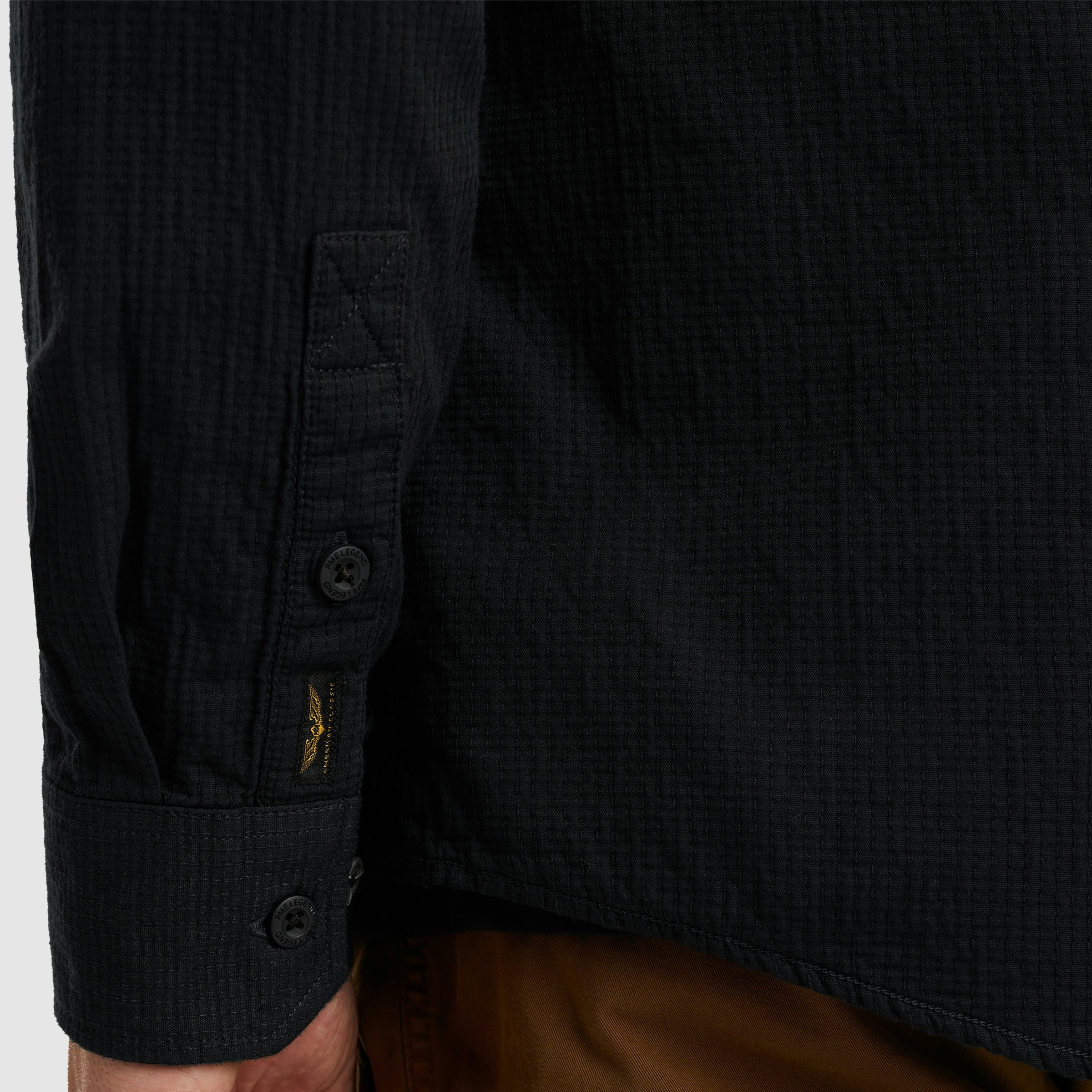 PME LEGEND Langarmhemd, mit Logo Stickerei